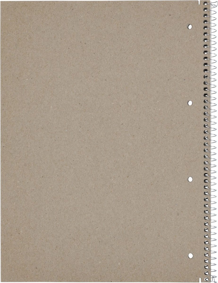 LANDRE Notenblock Collegeblock Recycling A4+ 80 Blatt 70 g/qm 4-fach gelocht liniert