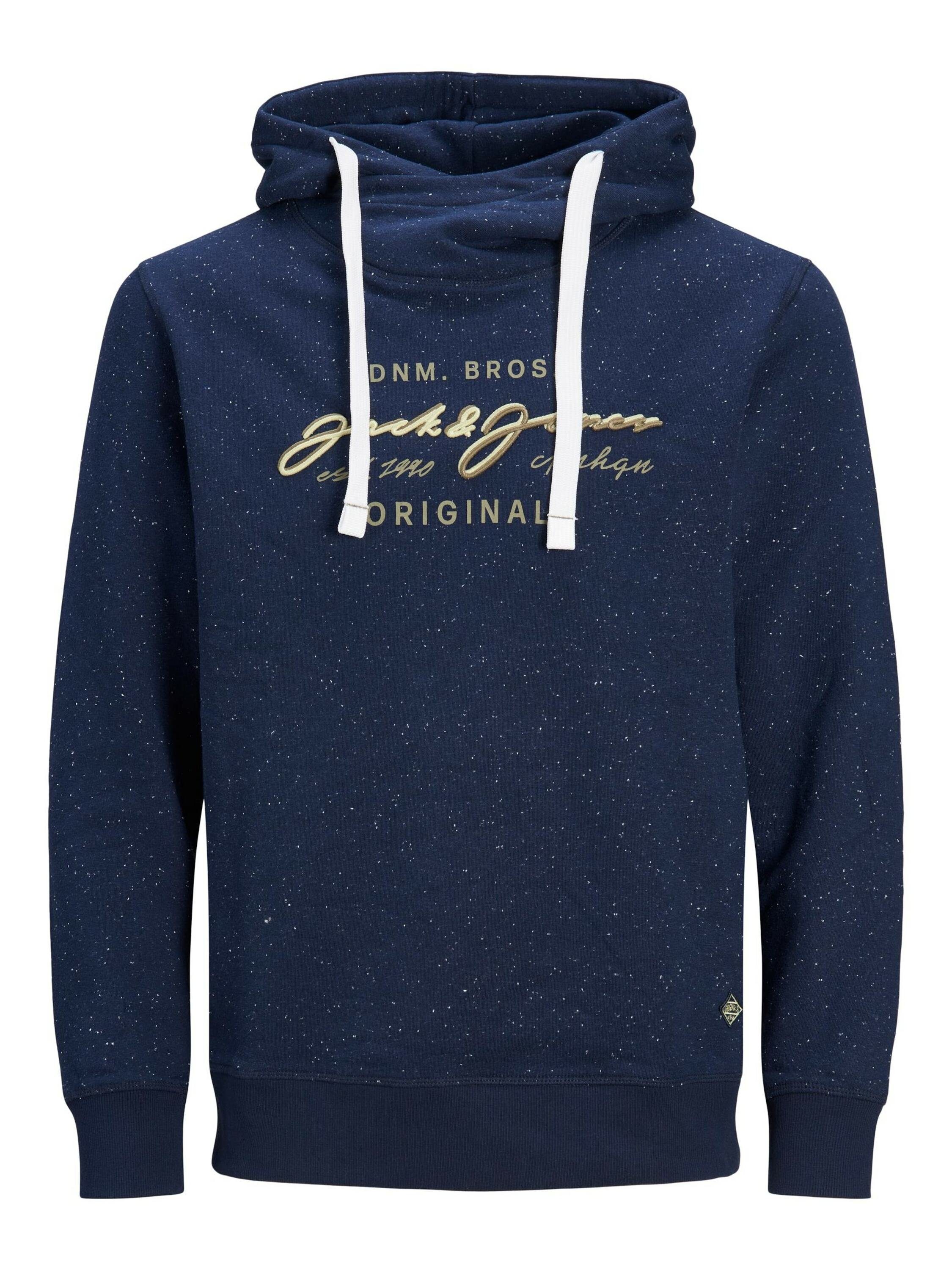 Jack & Jones Sweatshirt Woods (1-tlg) Navy Blazer/REG/JJ PRINT