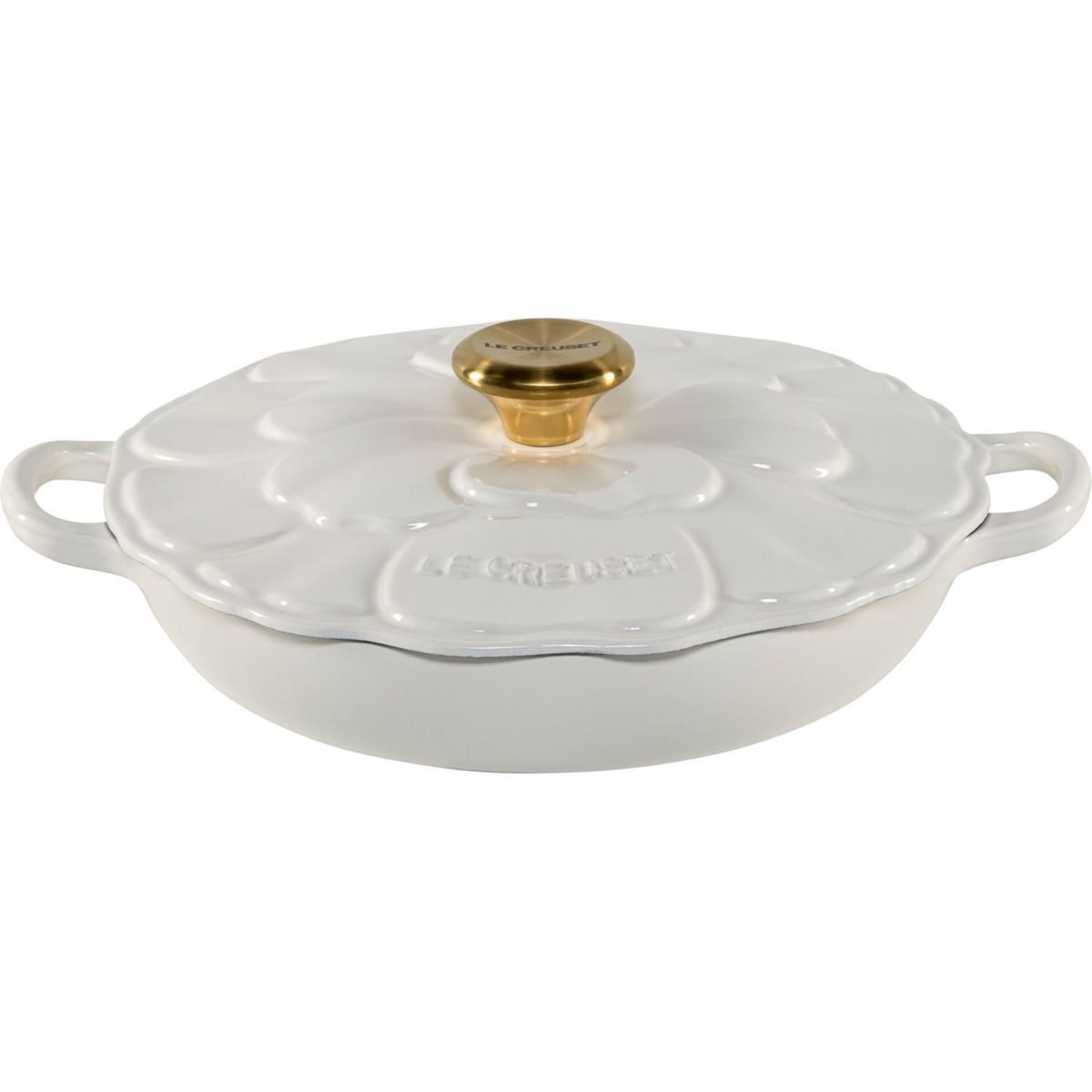 LE CREUSET Kochtopf Gourmet-Profitopf Blume 26 cm white
