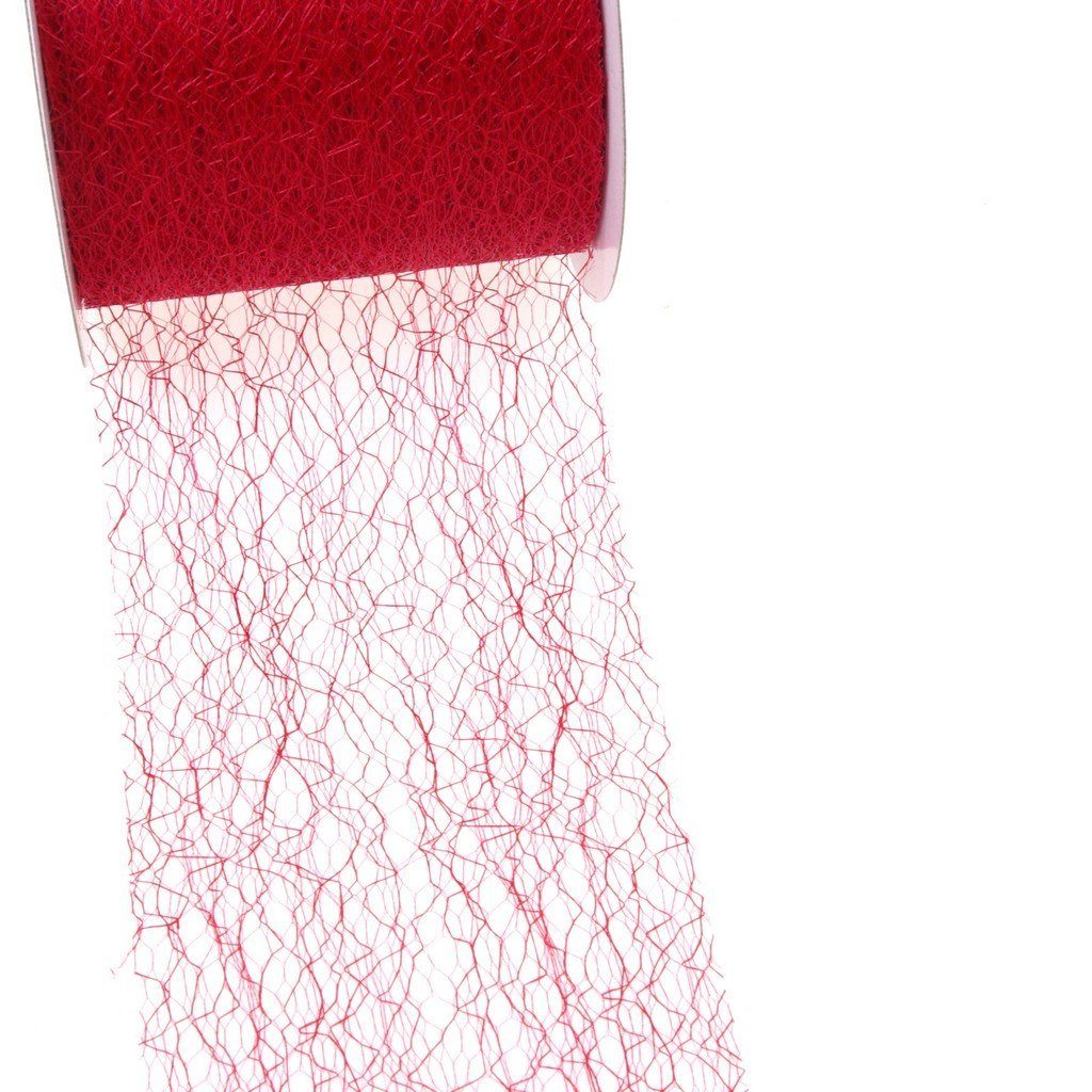 Spiderweb Tischläufer 25m-67 009-R rot-Rolle 80 Tischband-8cm AS Deko