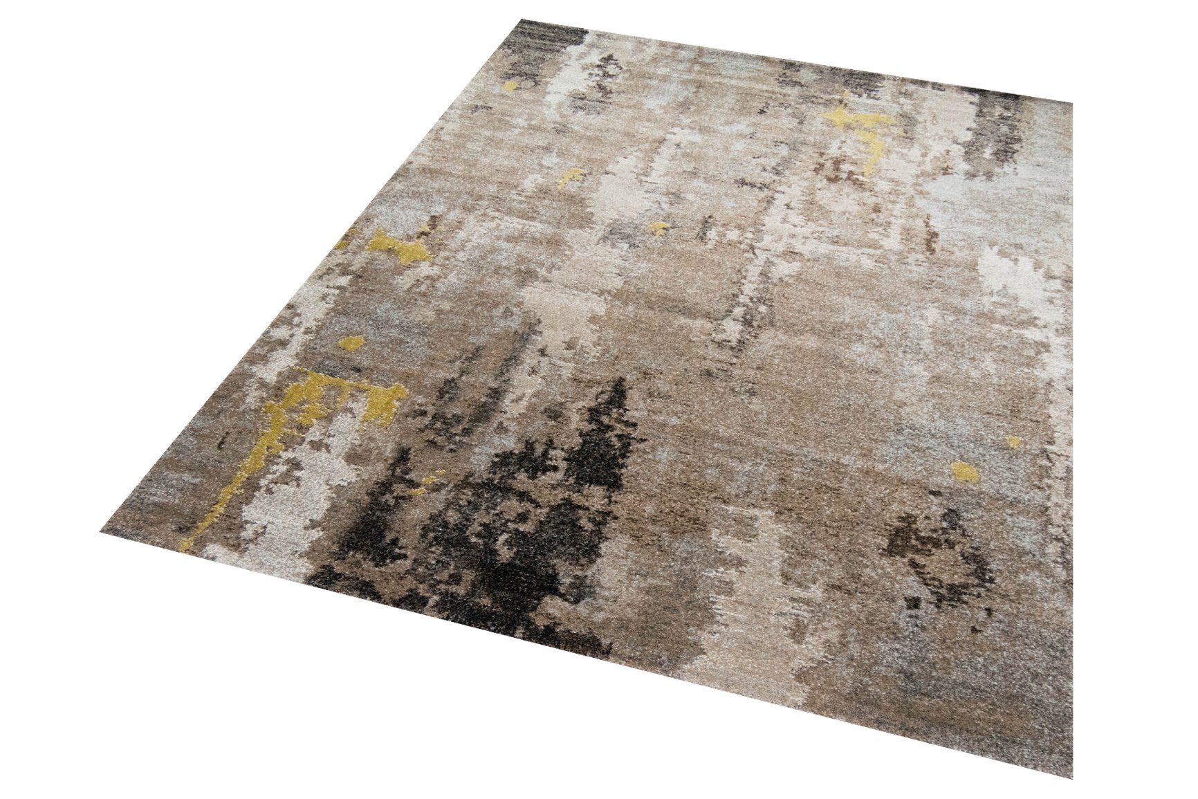 TeppichHome24 Teppich Teppich abstraktes Design eige braun, rechteckig günstig online kaufen