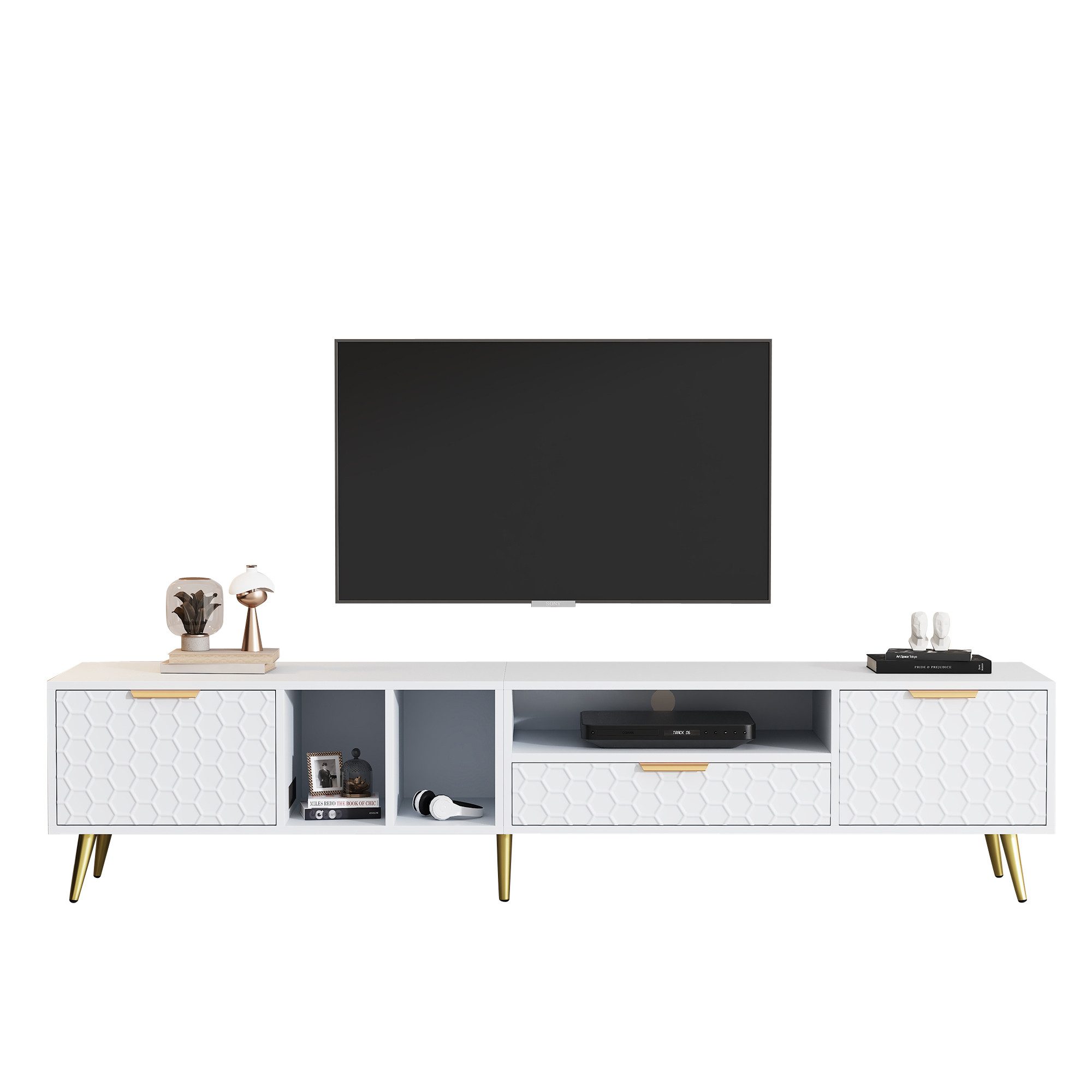 OKWISH Lowboard mit mehreren Aufbewahrungsfunktionen (TV-Schrank,Fernsehtis günstig online kaufen