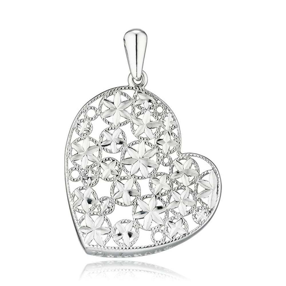 Kettenanhänger Kettenanhänger Anhänger 925 Silber Herz Charm Echtschmuck