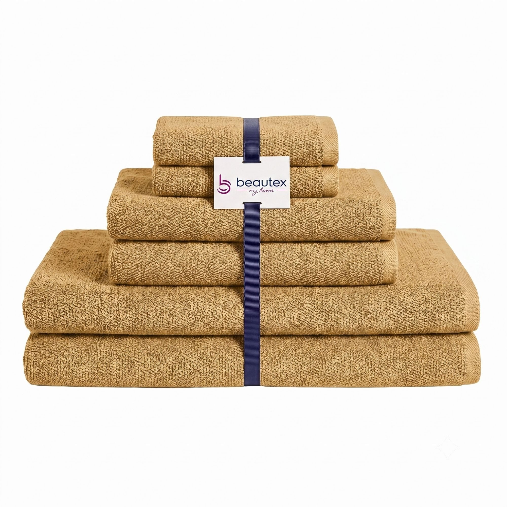 Beautex Handtuch Set, Premium Frottier Sets, 100% Baumwolle 550g/m², Multischlaufen-Optik, Frottier, saugstark, weich, flusenfrei, schnelltrocknend, schadstoffgeprüft