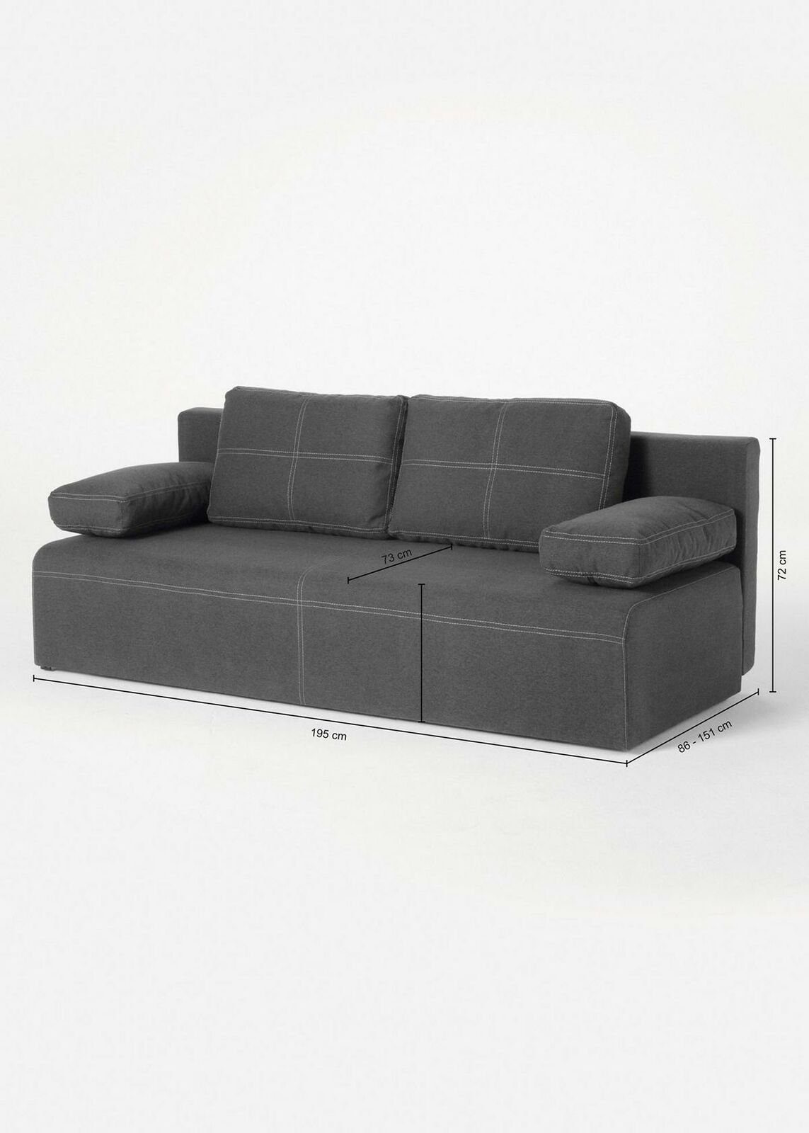 JVmoebel Sofa Grüner Dreisitzer Stoffsofa Luxus Design Möbel Couch Neu, Made in Europe Grau