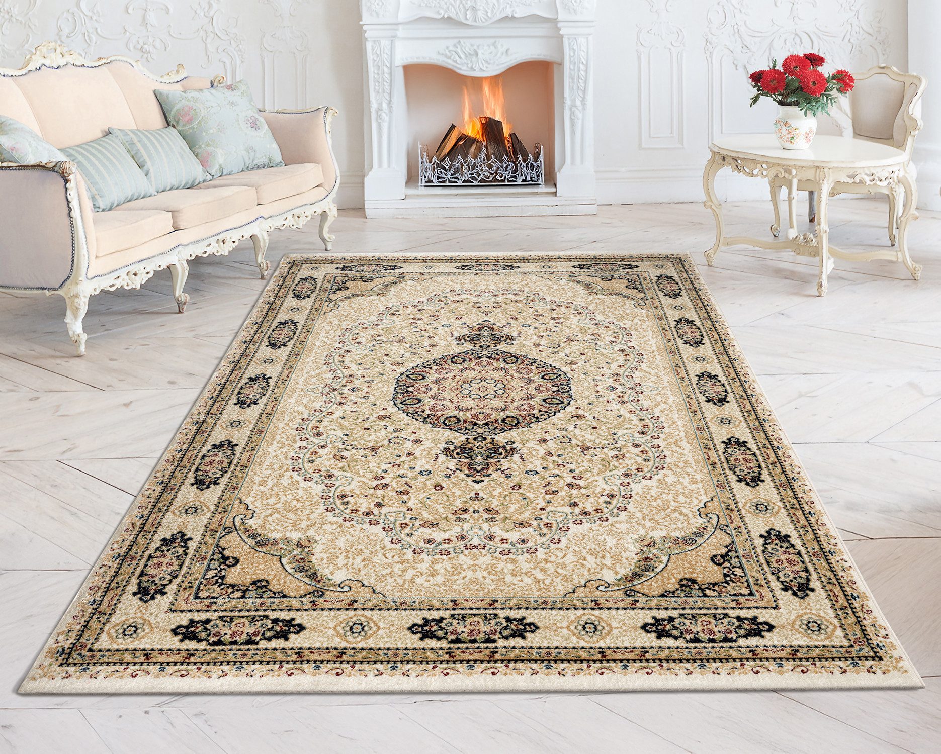 Carpetilla Designteppich Designer Wohnzimmer Carpetilla Asfahan Orientalisc günstig online kaufen