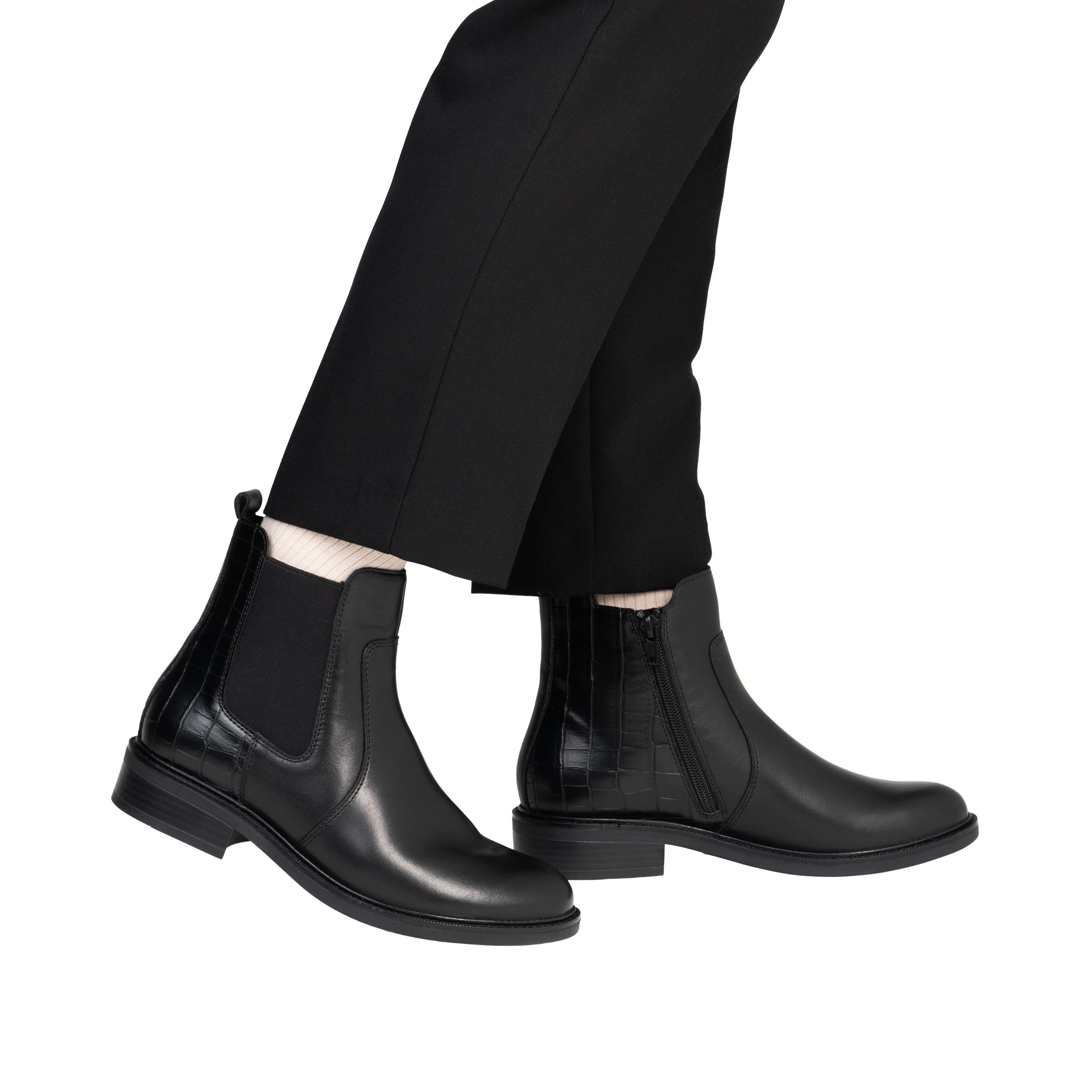 Remonte Chelseaboots Stiefelette, Business-Boots mit Stretch, Blockabsatz