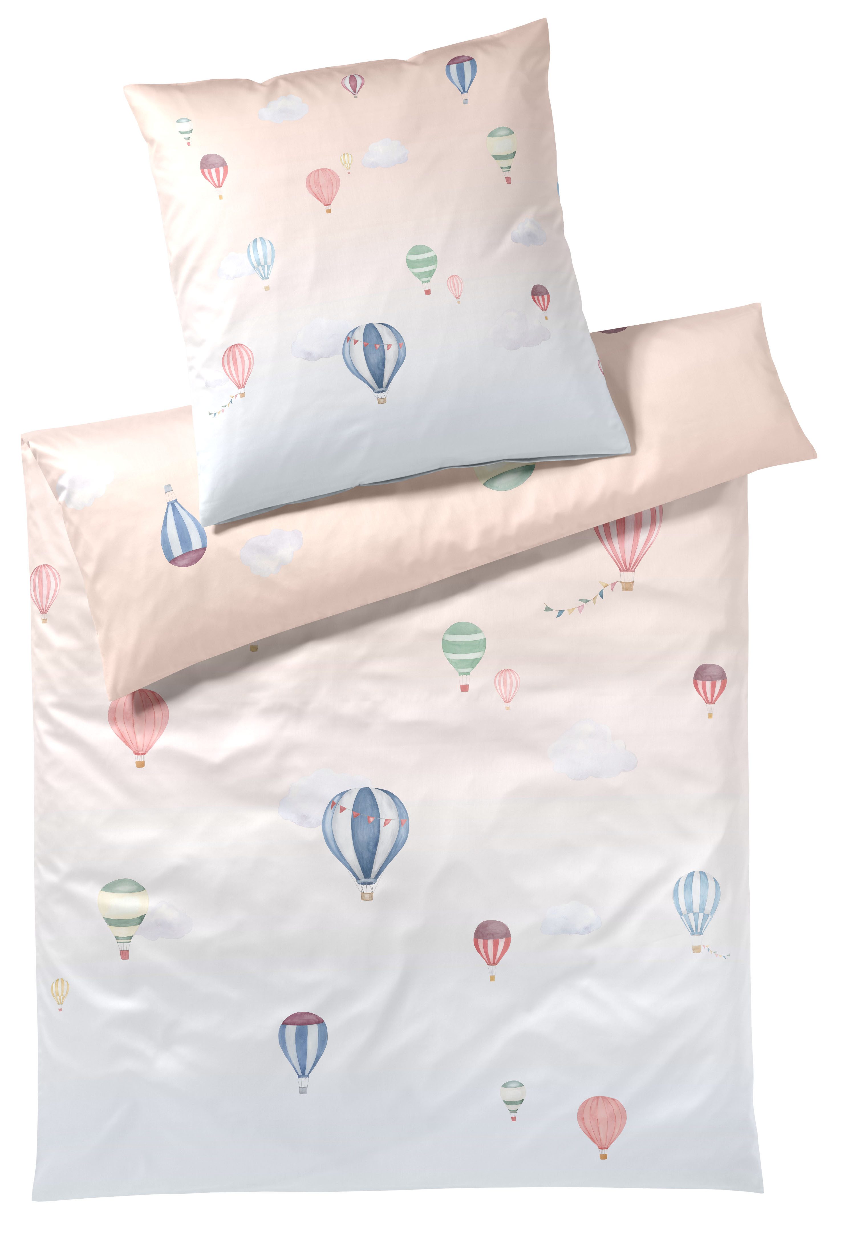 Elegante Bettwäsche Balloon, Mako-Satin, 2 teilig, angenehmes Hautgefühl