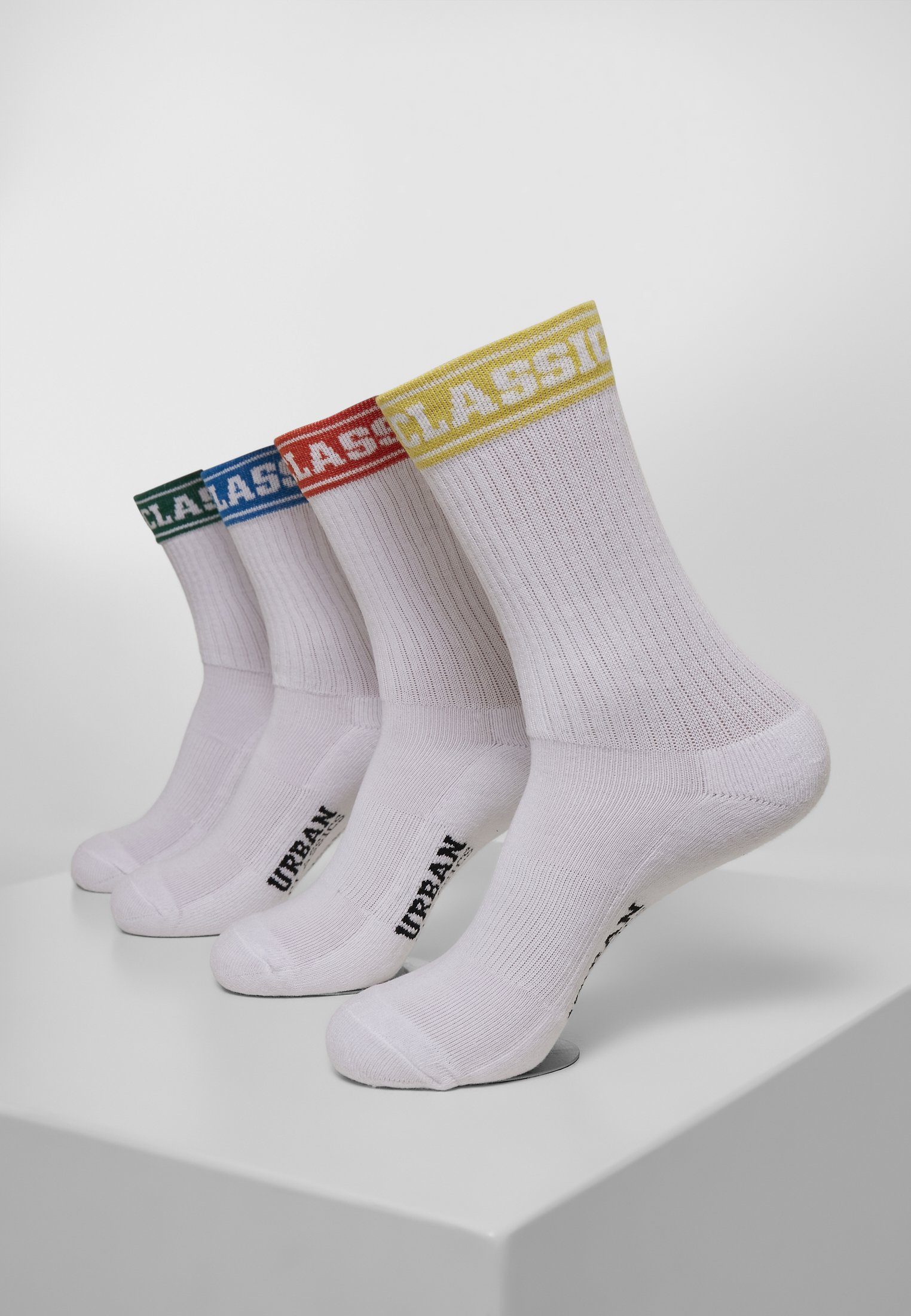 Coloured (1-Paar) CLASSICS Socks Freizeitsocken Sporty Cuff 4-Pack Accessoires Short Logo URBAN