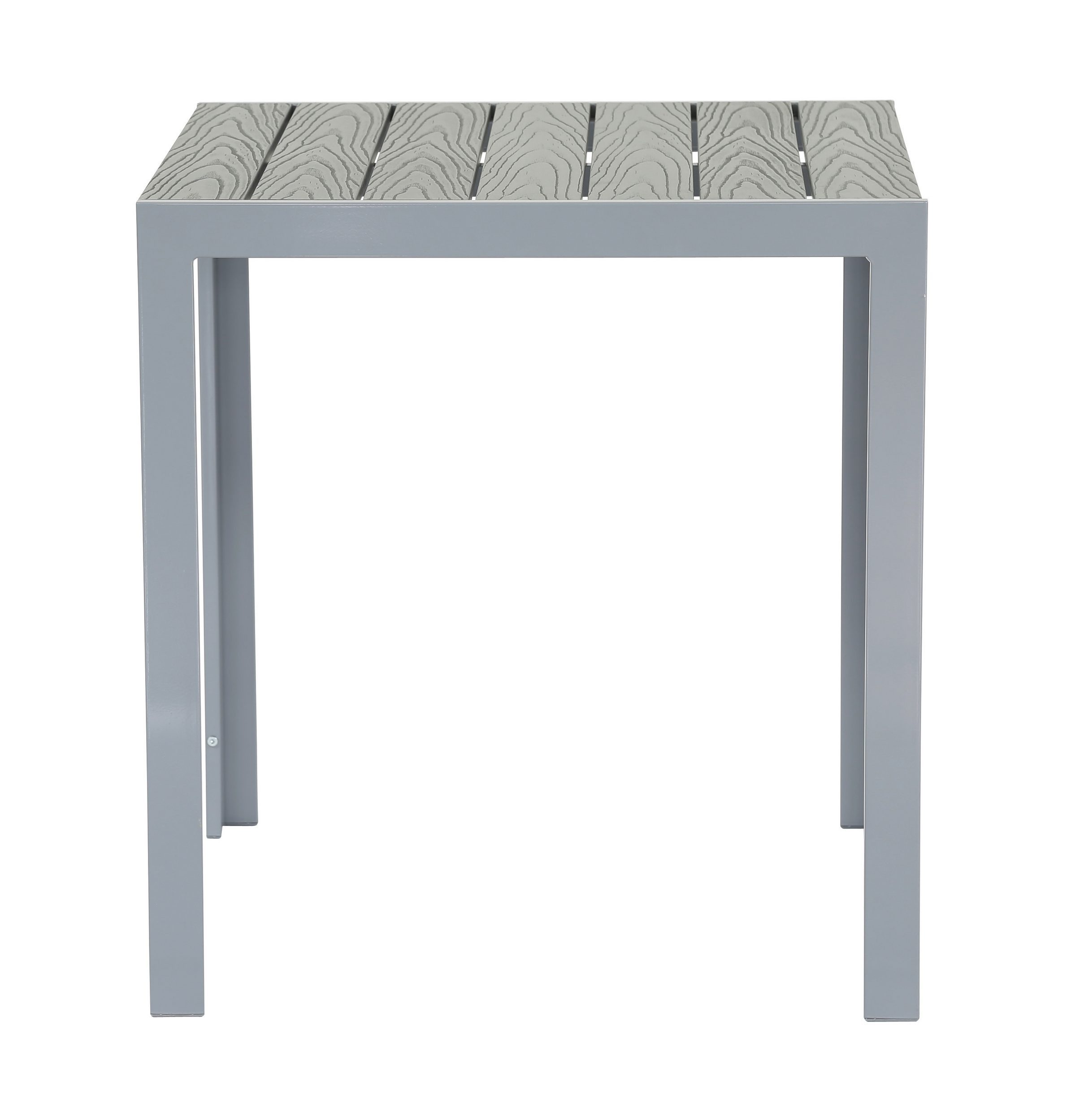 Gardissimo Gartentisch Soul quadratisch silber, 70 x 70 cm (Spar-Set, 1-St., 1 Esstisch), Holz-Look / Aluminium / wetterfest / pflegeleicht
