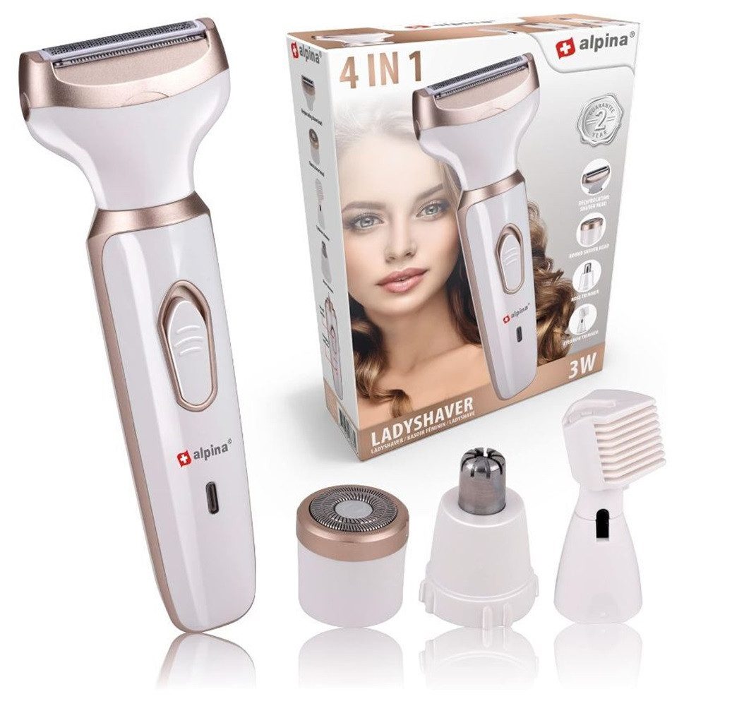 *Alpina* Körperrasierer Multifunktions-Damenrasierer, 4 in 1 Funktion