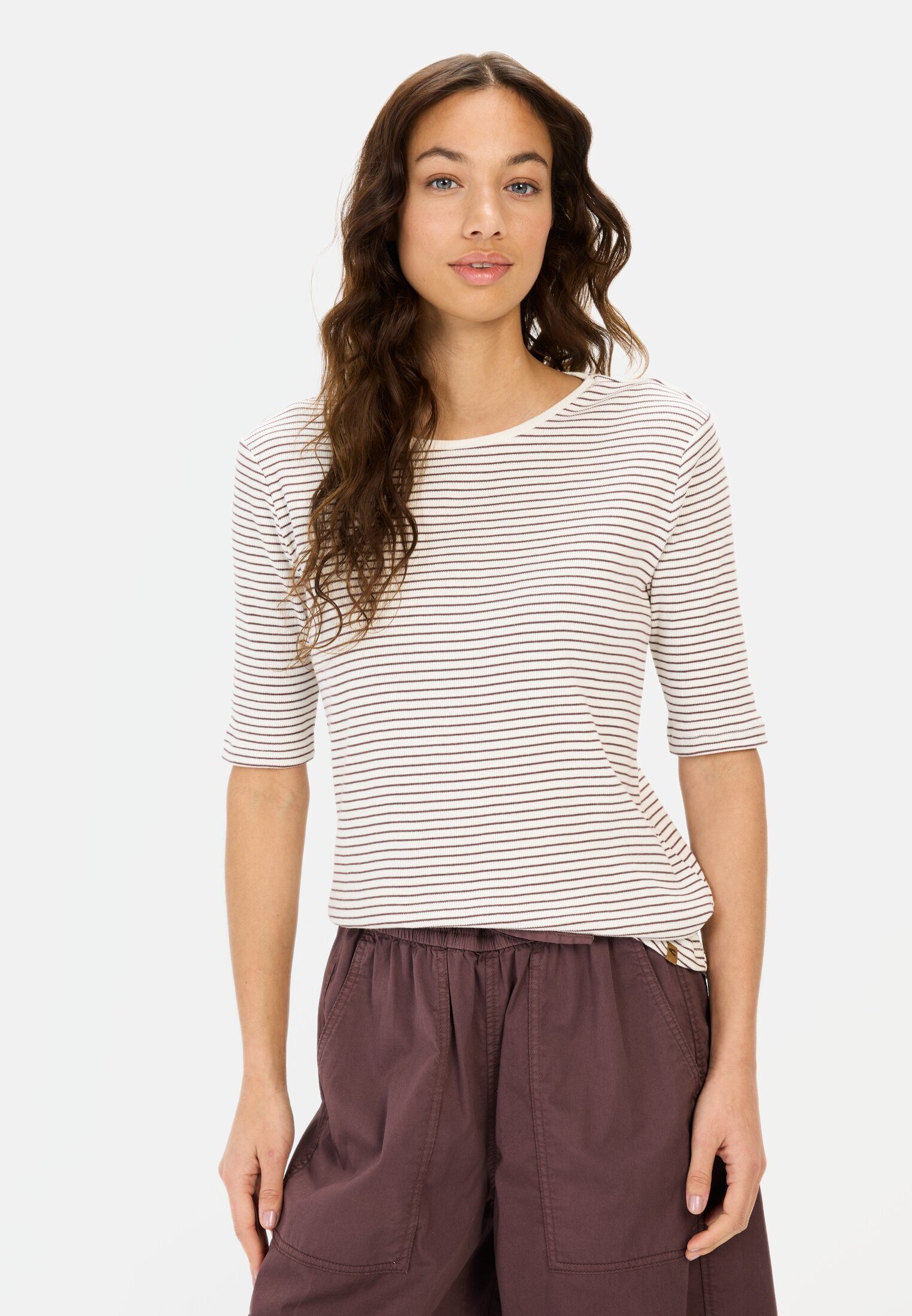 camel active T-Shirt aus reiner Baumwolle Kurzarm Rundhals günstig online kaufen