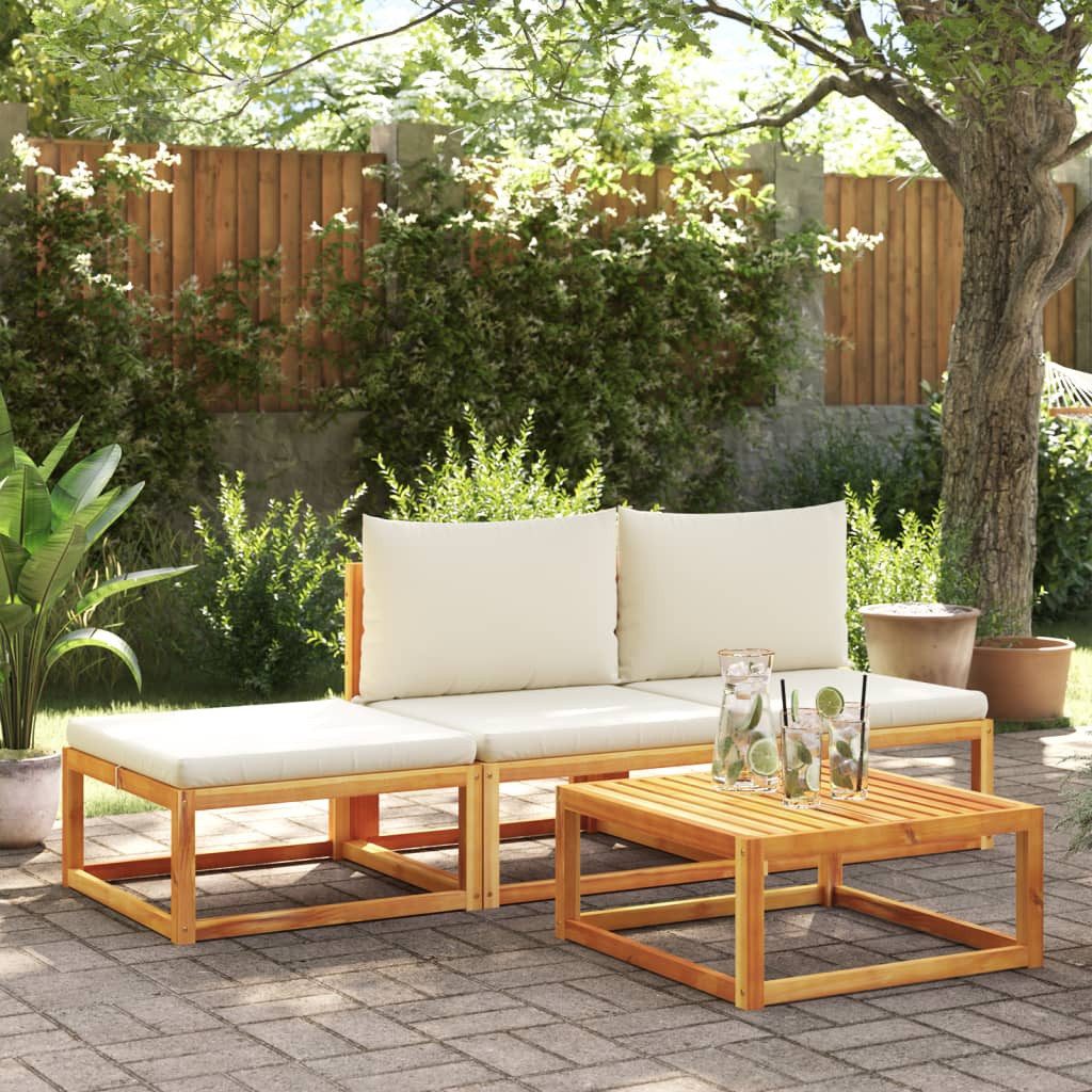 vidaXL Loungesofa Gartenhocker mit Kissen 65x65x29 günstig online kaufen