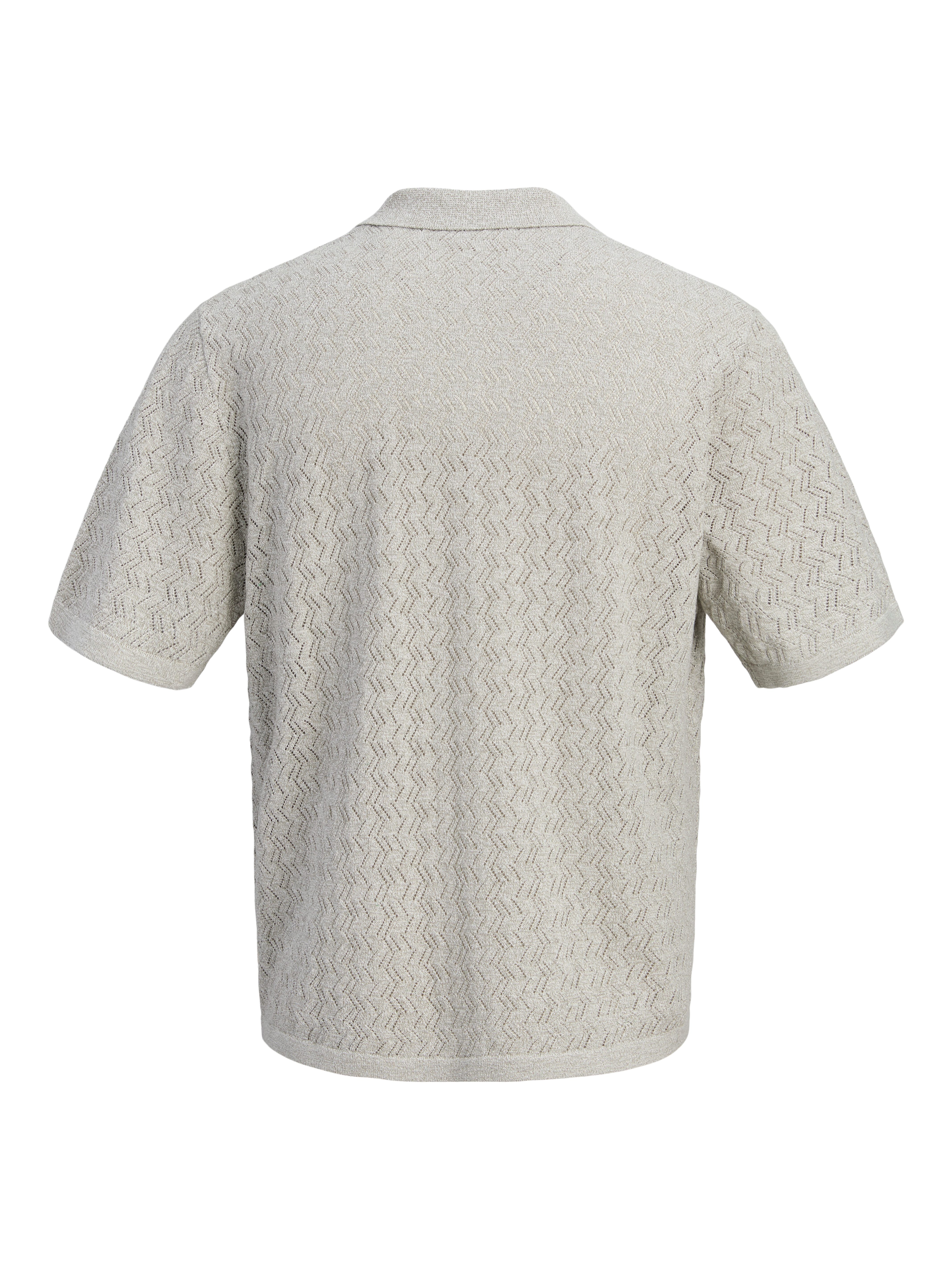 Jack & Jones Polokragenpullover JORTYLER KNIT SS SPLIT NECK POLO SN Baumwollmischung, regular fit