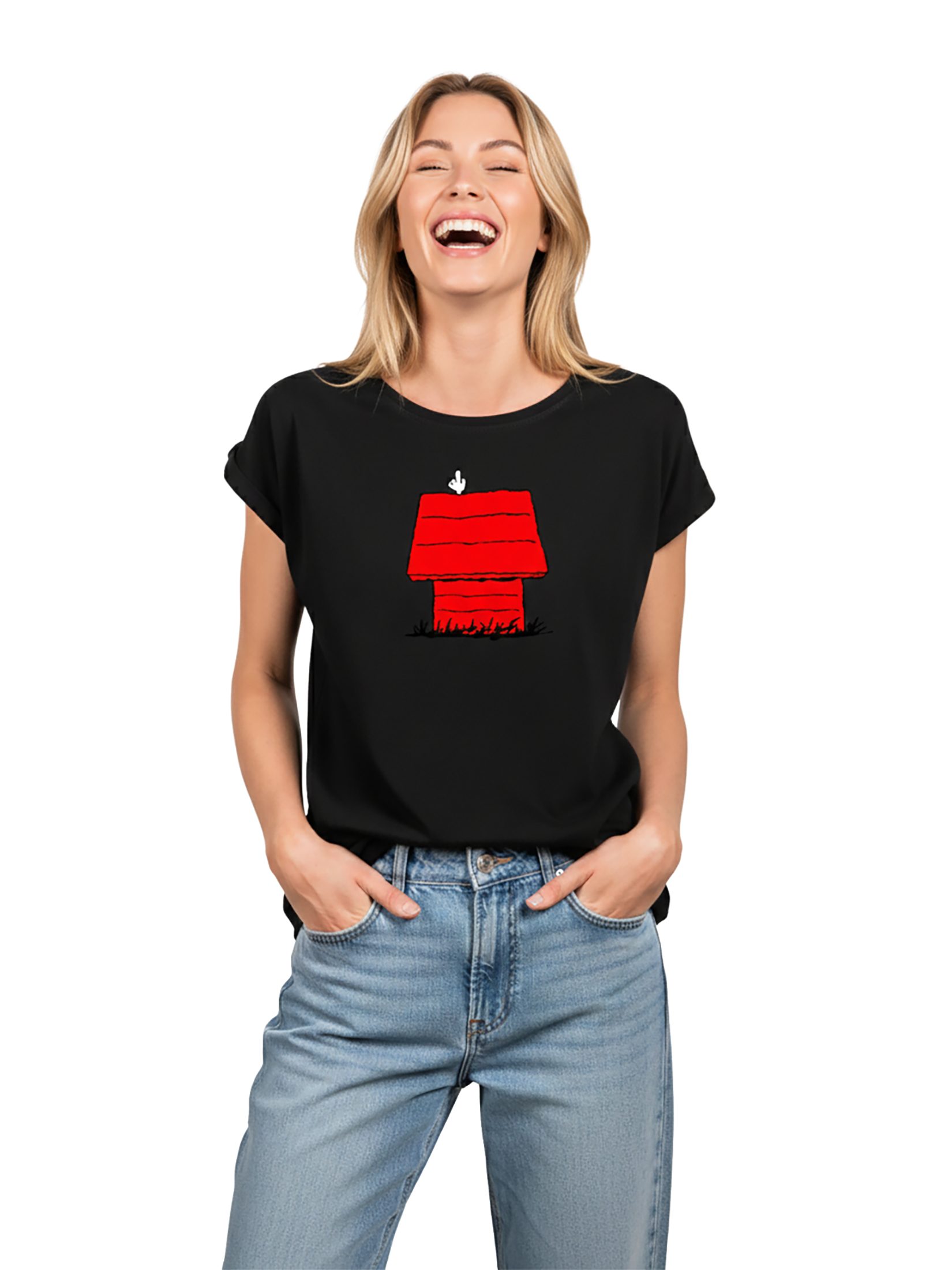 MAKAYA T-Shirt Damen Kurzarm Sommer Top mit Print Lustige Oberteile Aufdruck Frauen (Rundhals, Blau, Grau, Rosa, Schwarz, Weiß) große Größen