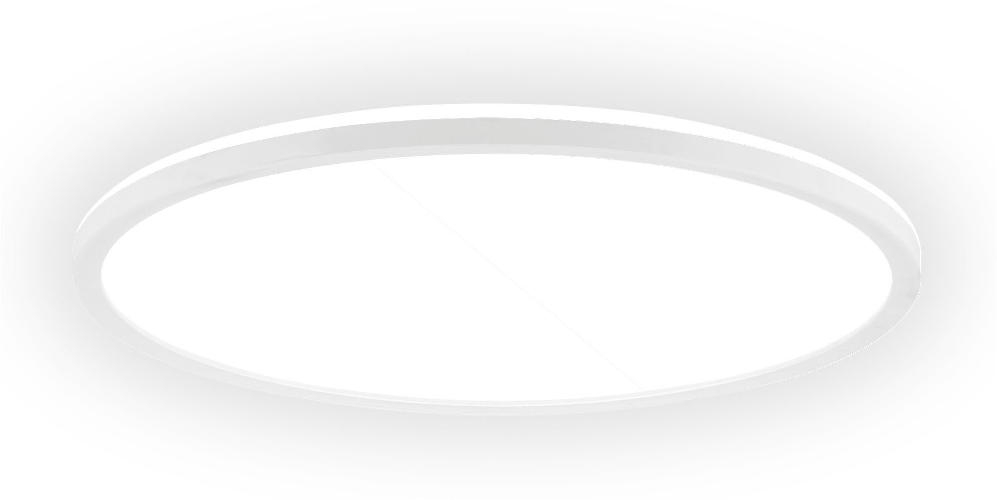 B.K.Licht LED Panel SHALLOW, LED fest integriert, Neutralweiß, 29x3 cm, Badlampe, Badezimmer, Küche, Wohnzimmer