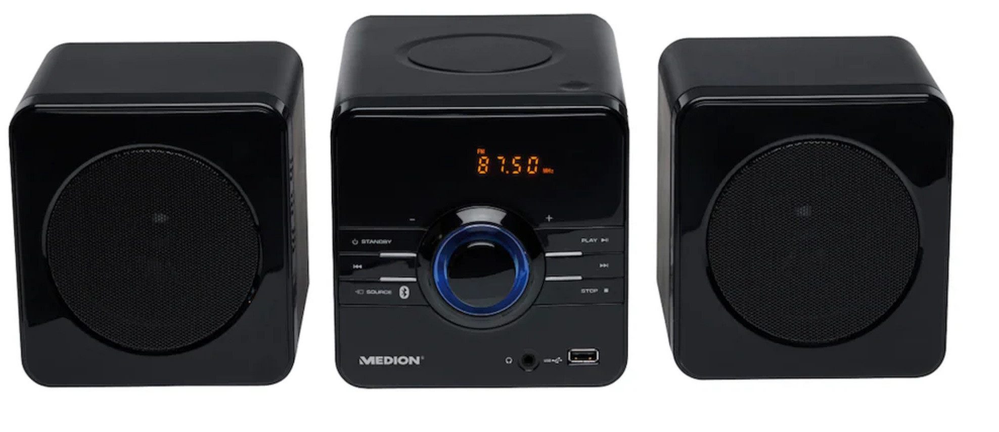 Medion® Audio-System Medion MD83067 E64018 Micro Audio System CD/MP3 Player USB UKW Radio