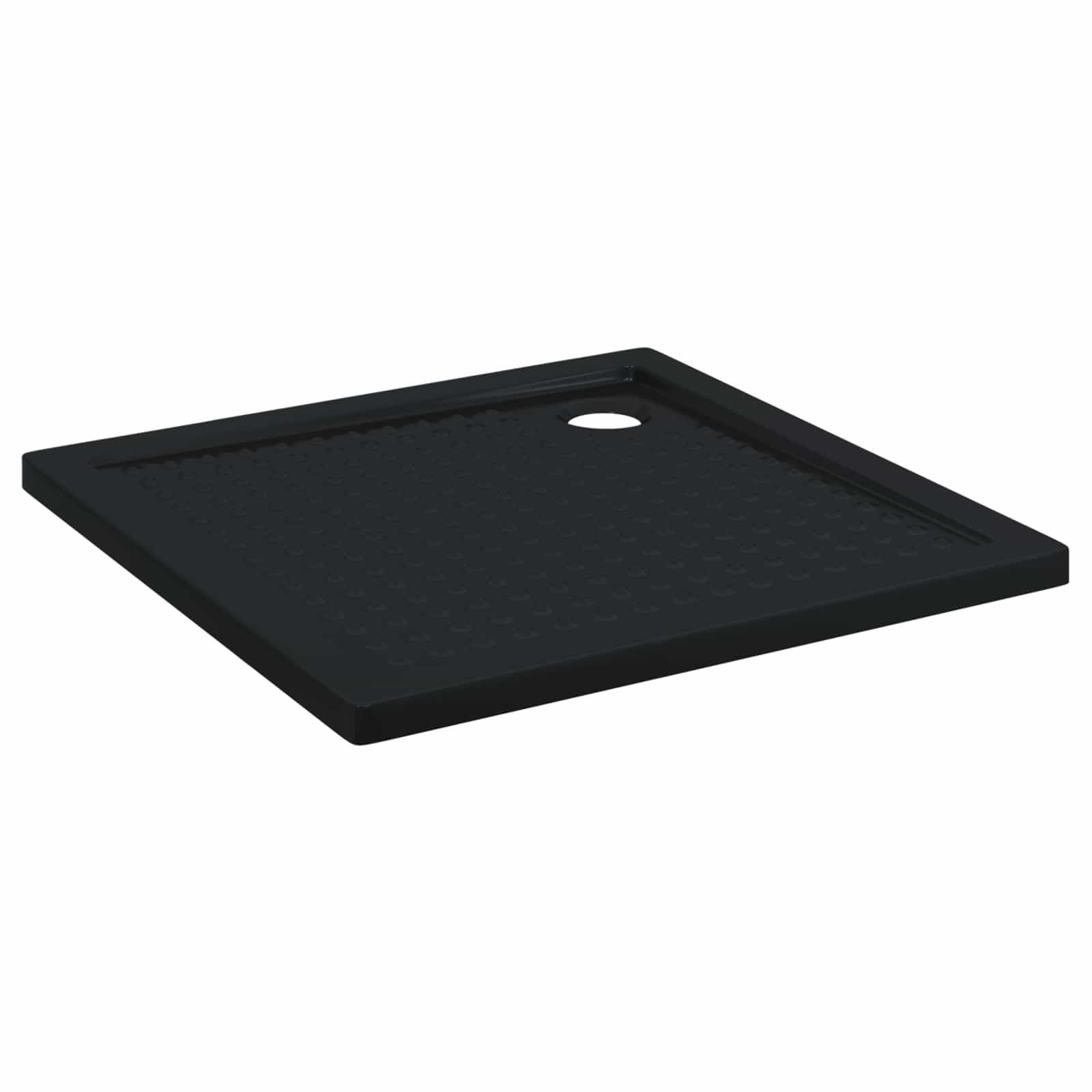 vidaXL Duschwanne Duschbodenablage mit Punkten 90 x 90 x 4 cm ABS Schwarz, Quadratisch, 1-St.