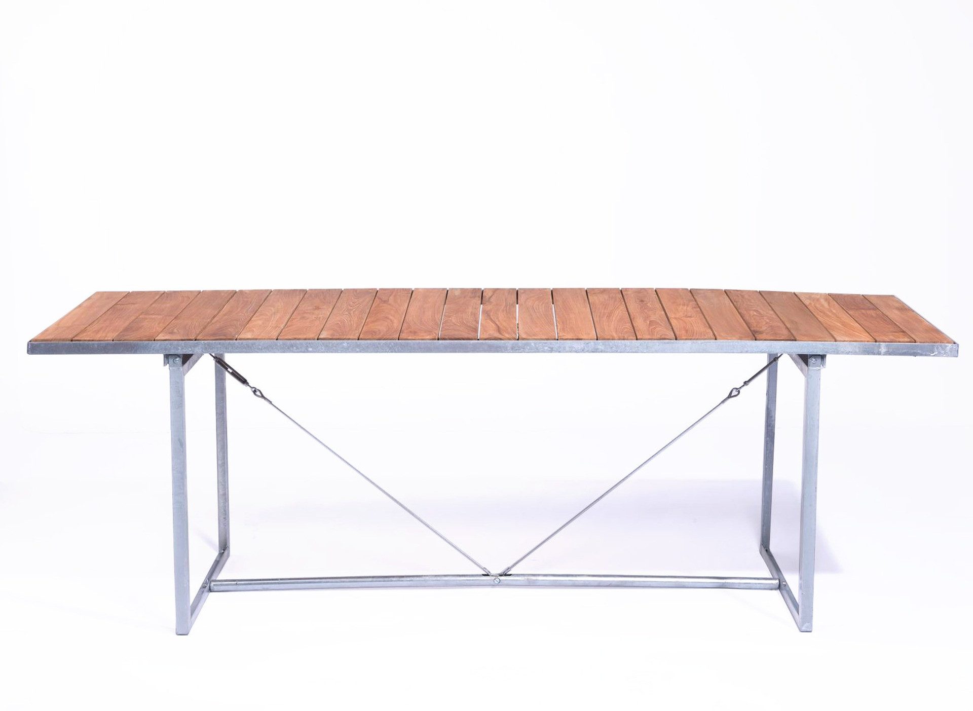 Esstisch Jever aus massiven Teakleisten