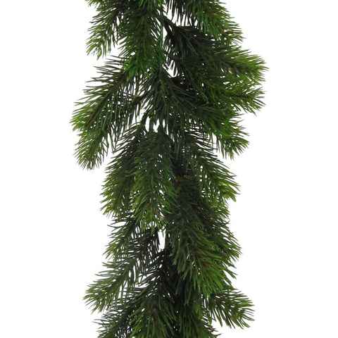 Winterliche Kunstpflanze Weihnachtsdeko, Weihnachtsgirlande Tanne, Creativ deco, Girlande mit 168, Länge 180 cm