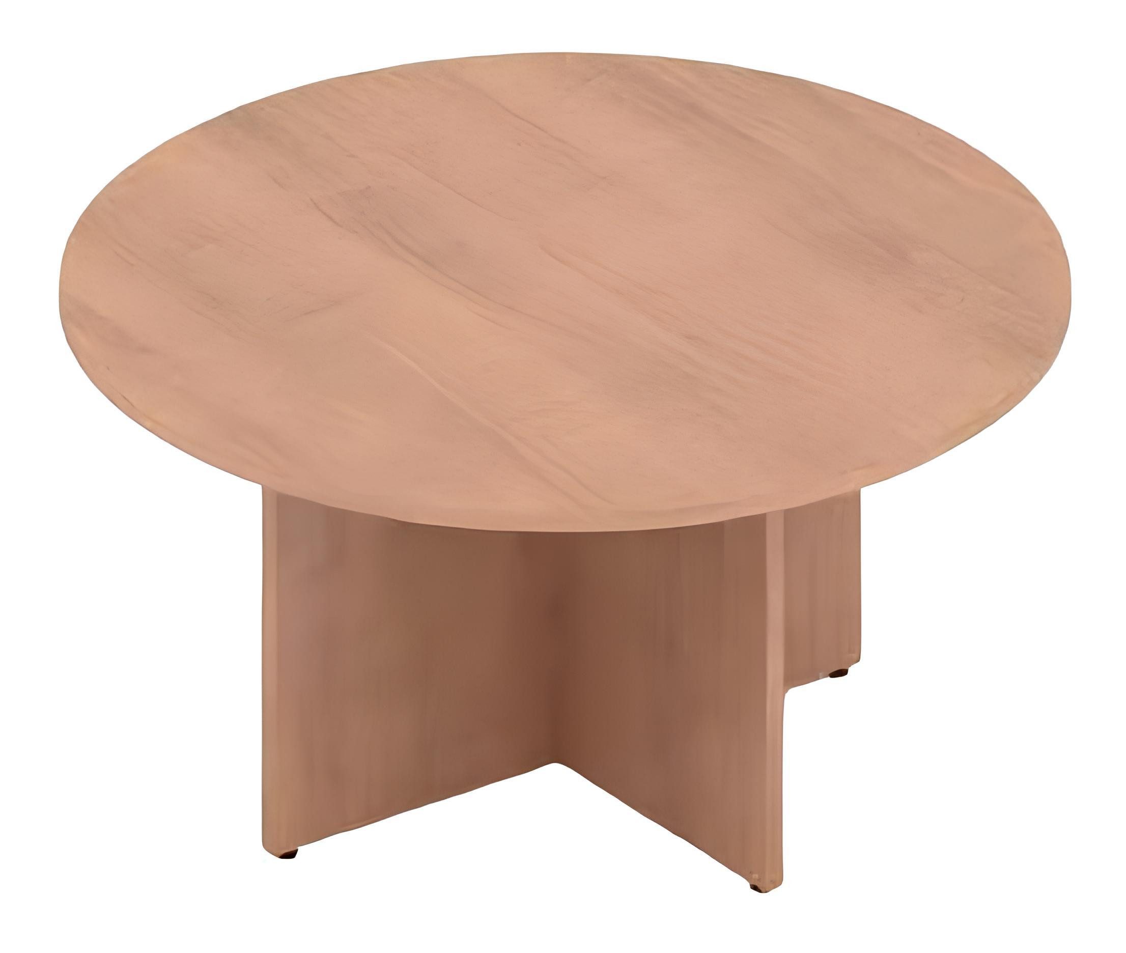 JVmoebel Schreibtisch Beige runder Holztisch für Wohnzimmer und Büro (1-St., Schreibtisch), Made in Europa