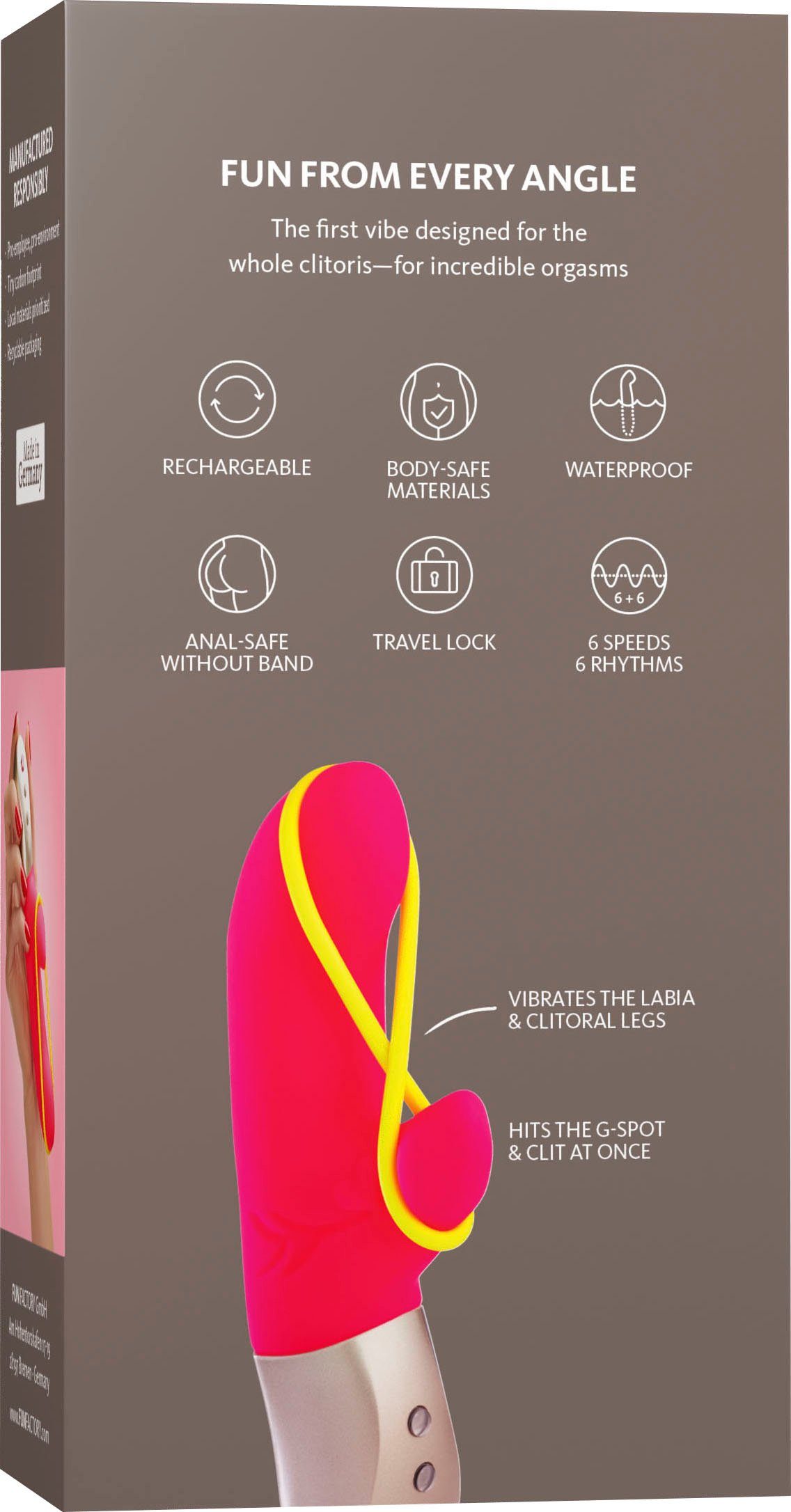 Factory Fun AMORINO pink Rabbit-Vibrator