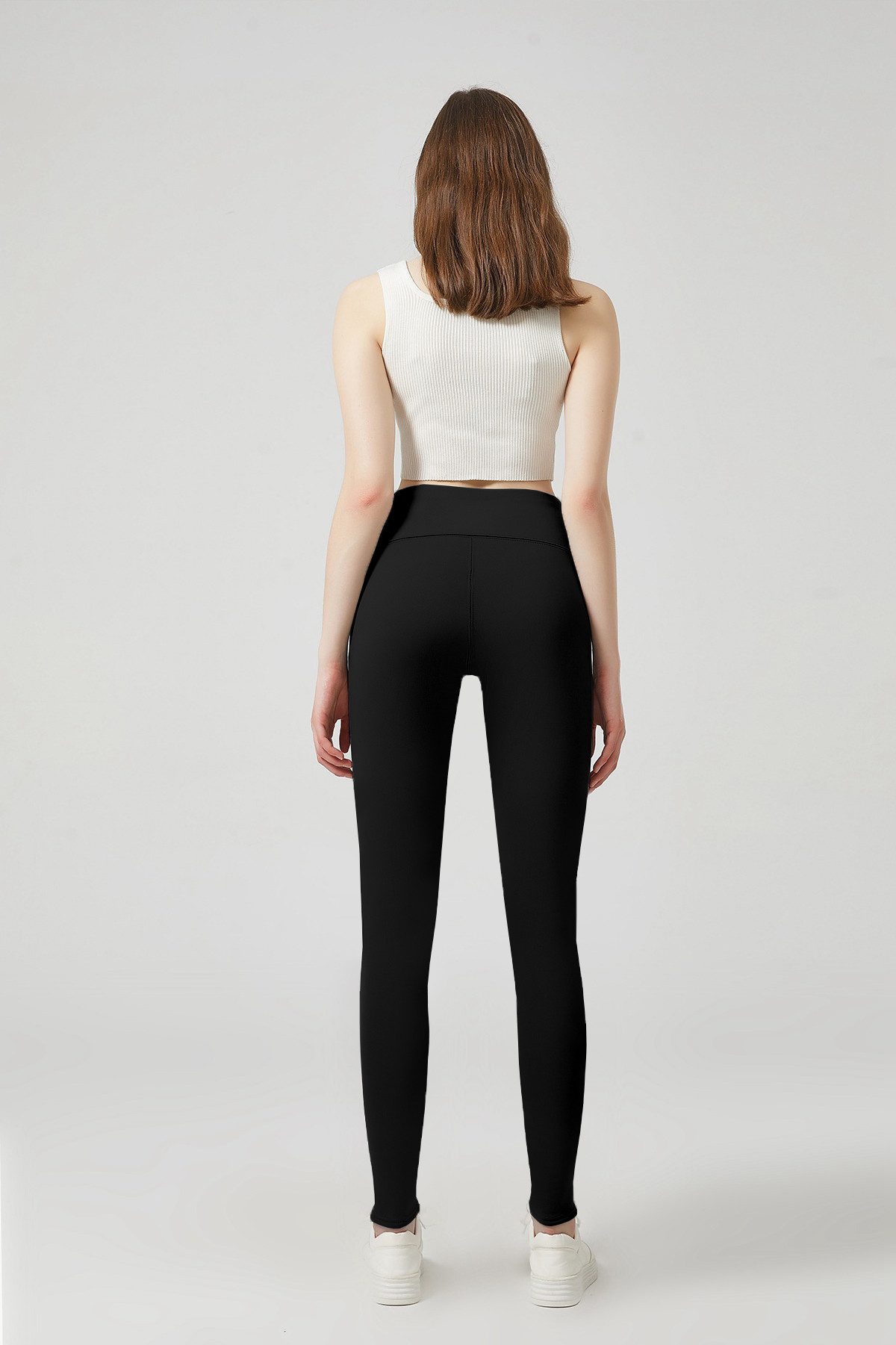Jepo Leggings Elastische Damenhose Thermoleggings warm Fit Schwarz-XL/2XL Bequemem Tragekomfort und Figurformende Thermoleggings