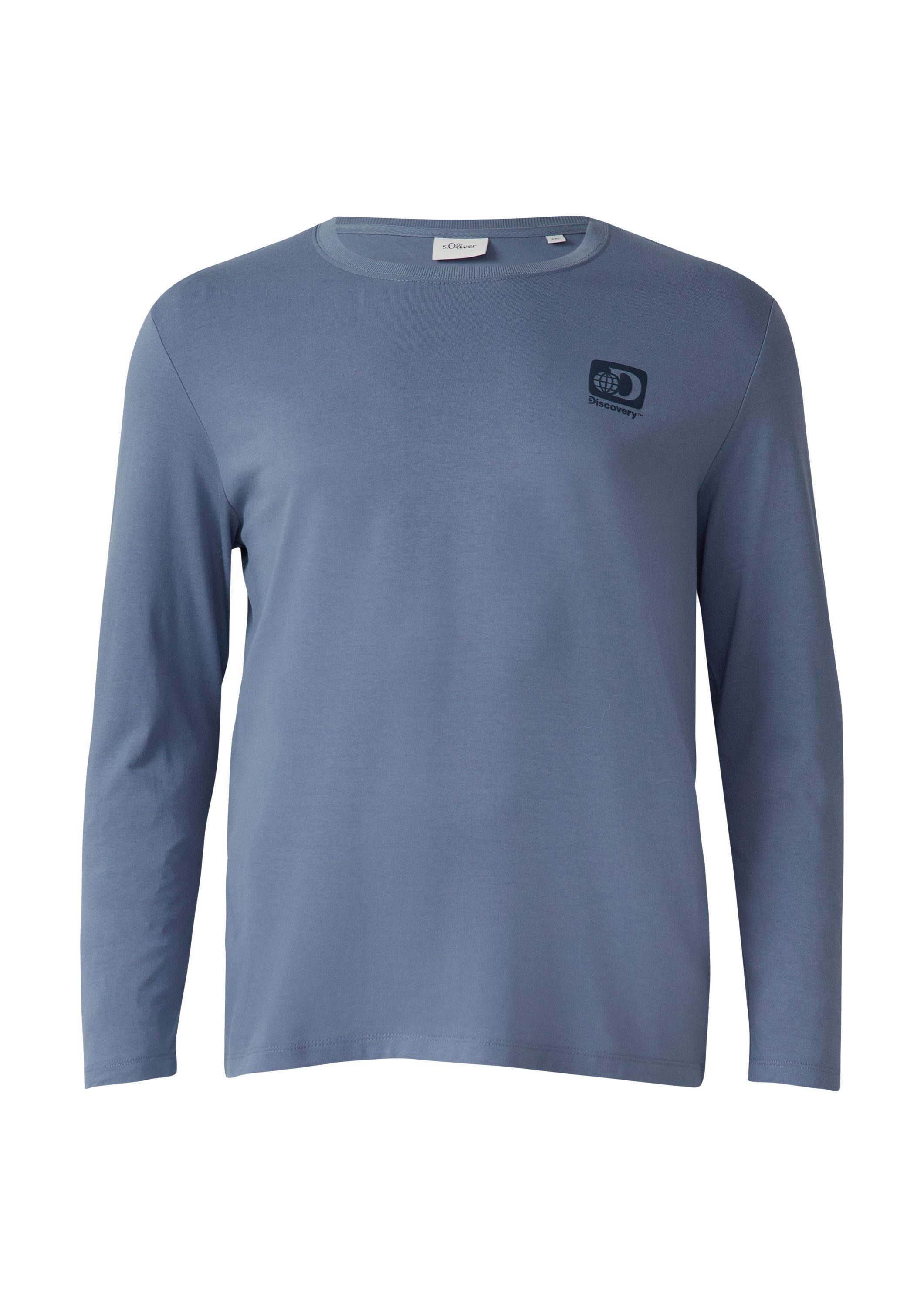 s.Oliver Langarmshirt T-Shirt Longsleeve aus Baumwolle mit Discovery Channe günstig online kaufen