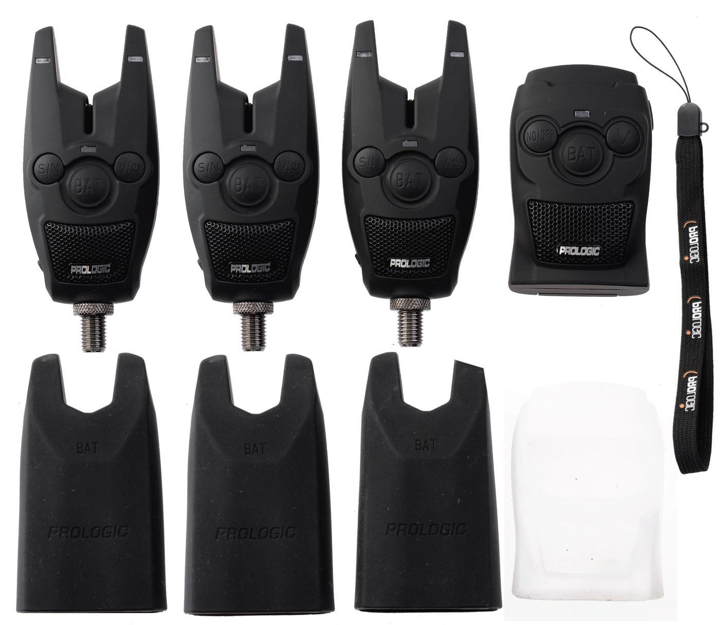 elektronischer Bissanzeiger Prologic BAT+ Bite Alarm Set 3+1 - 3 Bissanzeiger + 1 Receiver