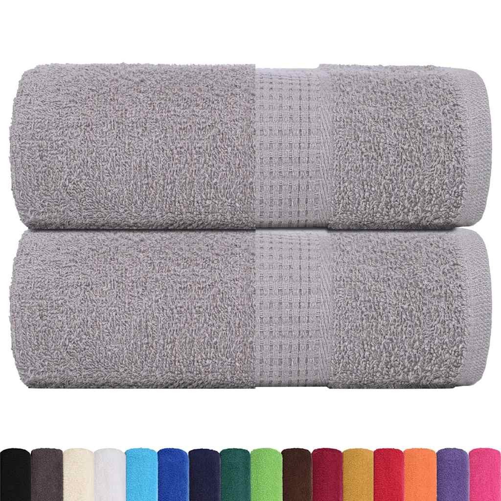 vidaXL Handtuch Gästetücher 2 Stk. Grau günstig online kaufen