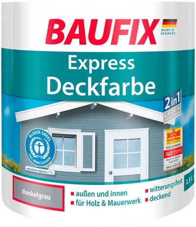 Baufix Lack »Express Deckfarbe«, 2,5 Liter, grau