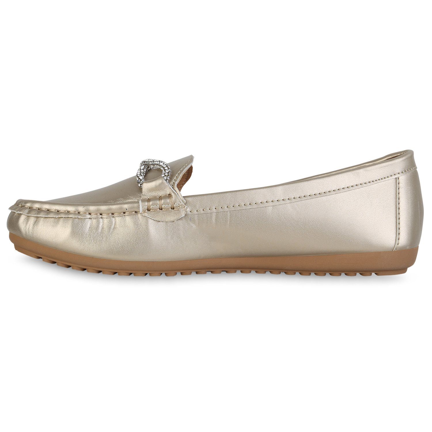 VAN HILL 840286 Schuhe Gold Loafer
