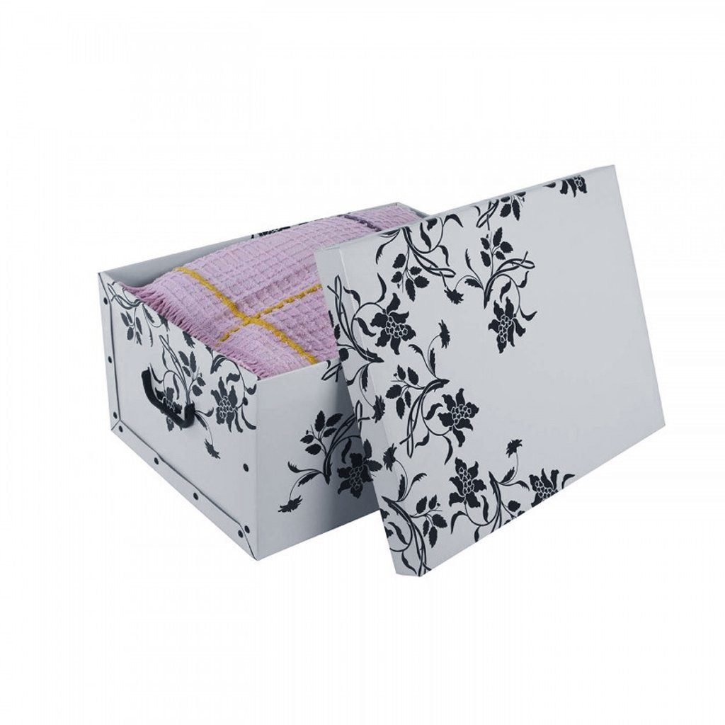 Thumbnail - Kreher Aufbewahrungsbox Aufbewahrungsbox, Dekokarton - Motiv: Blumen Barock, Weiss