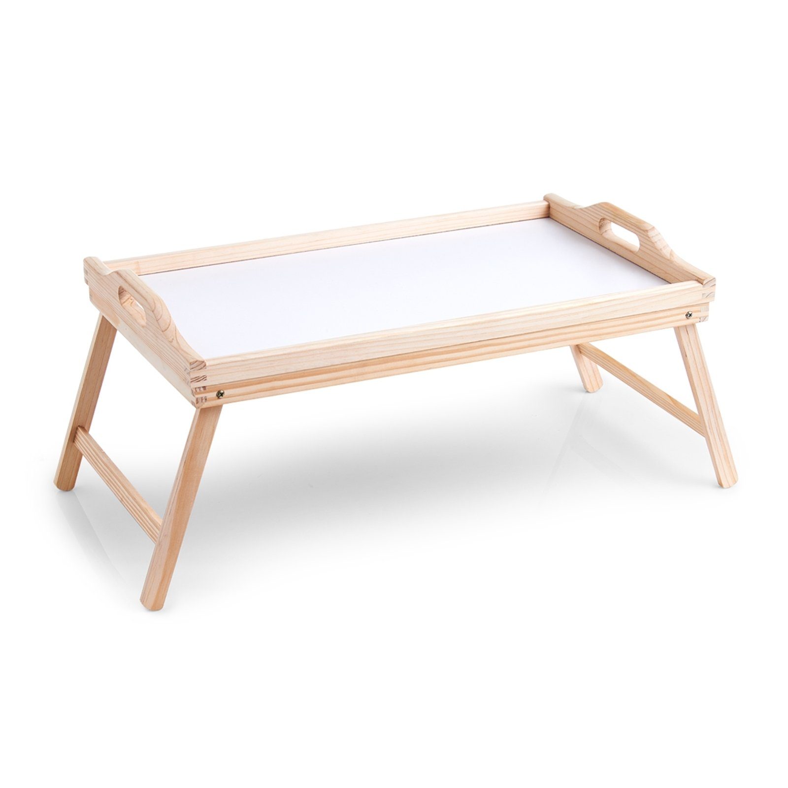 Serviertablett Kiefer, HTI-Living klappbar Tablett Kiefer, Bett-Tablett Füßen mit