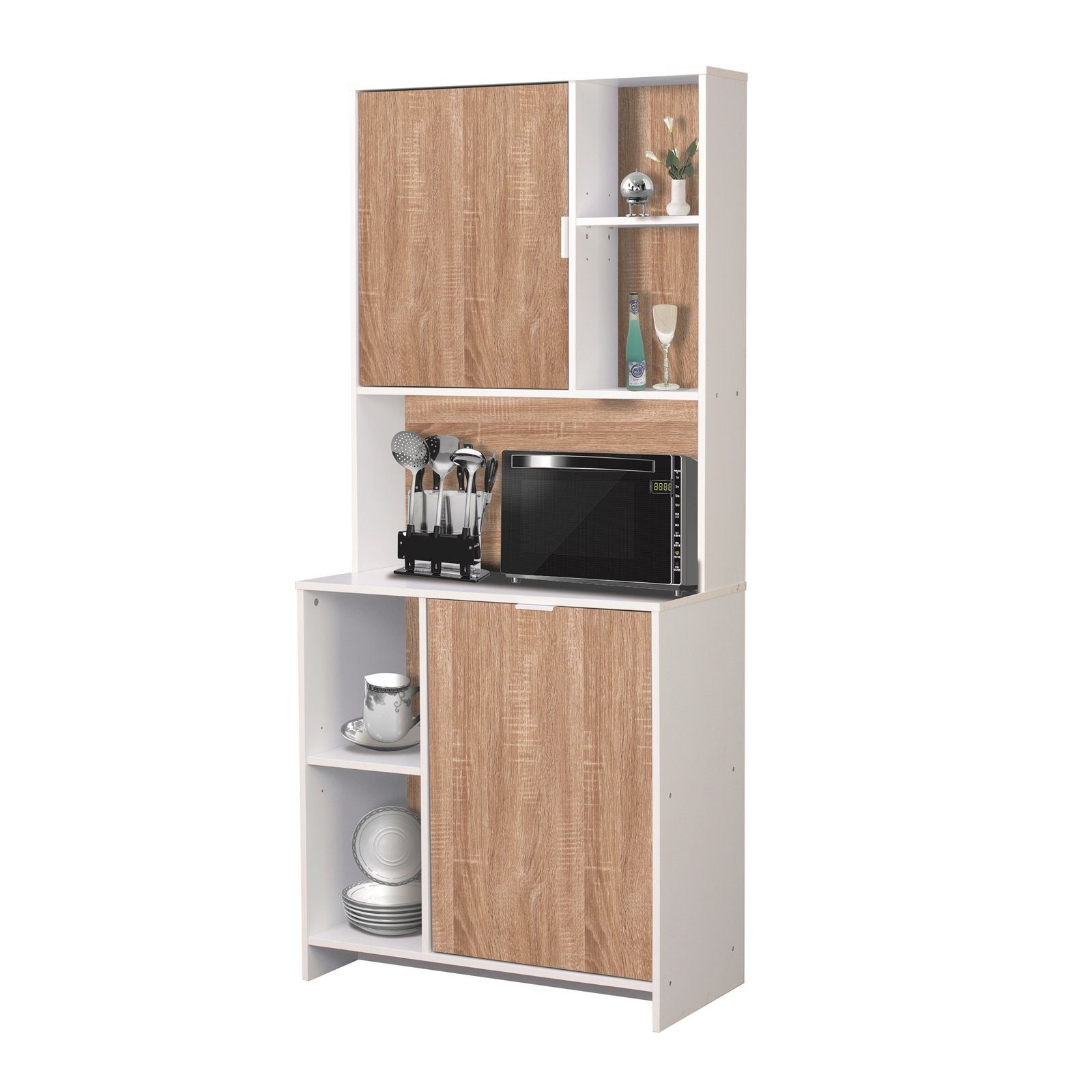 HTI-Living Küchenbuffet Küchenbuffet Malin (Stück, 1-St) Buffettschrank Mehrzweckschrank Küchenschrank Weiß Sonoma