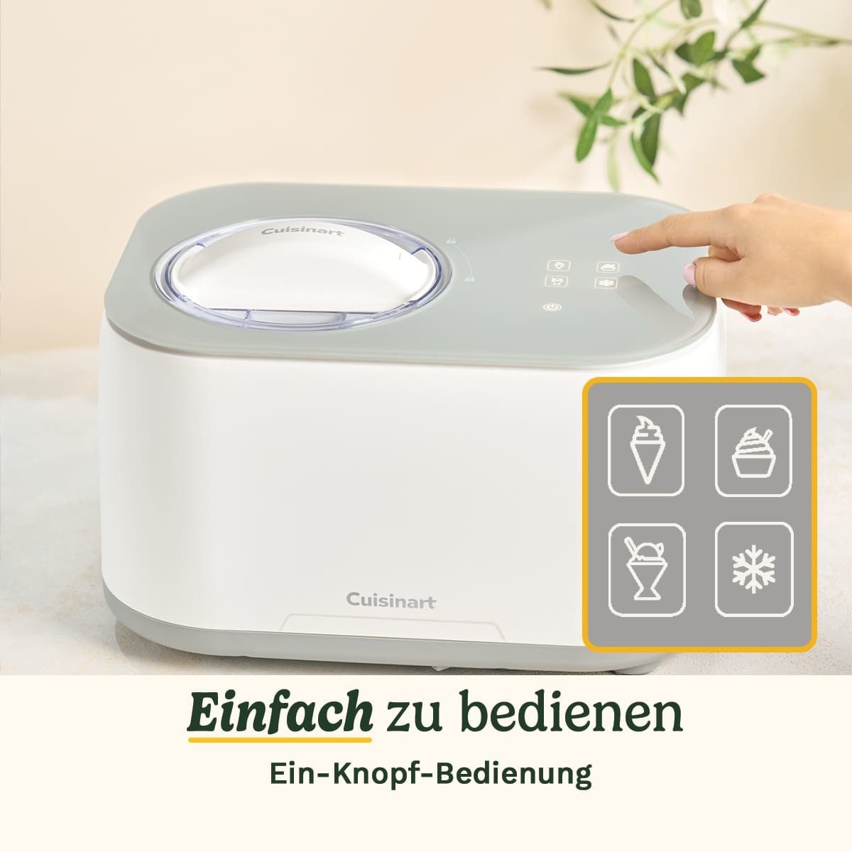 Cuisinart Eismaschine – Soft Serve, Sorbet & Mehr, 1,42L, Inkl. 3 Spender – KOSTENLOSER Versand!