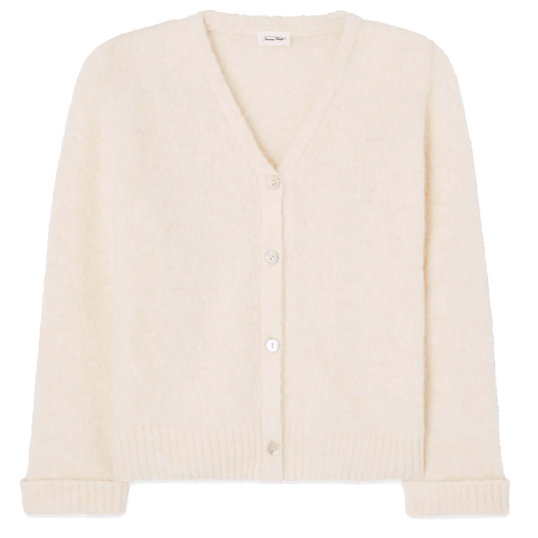 American Vintage Strickjacke Strickjacke EAST mit Alpakawolle