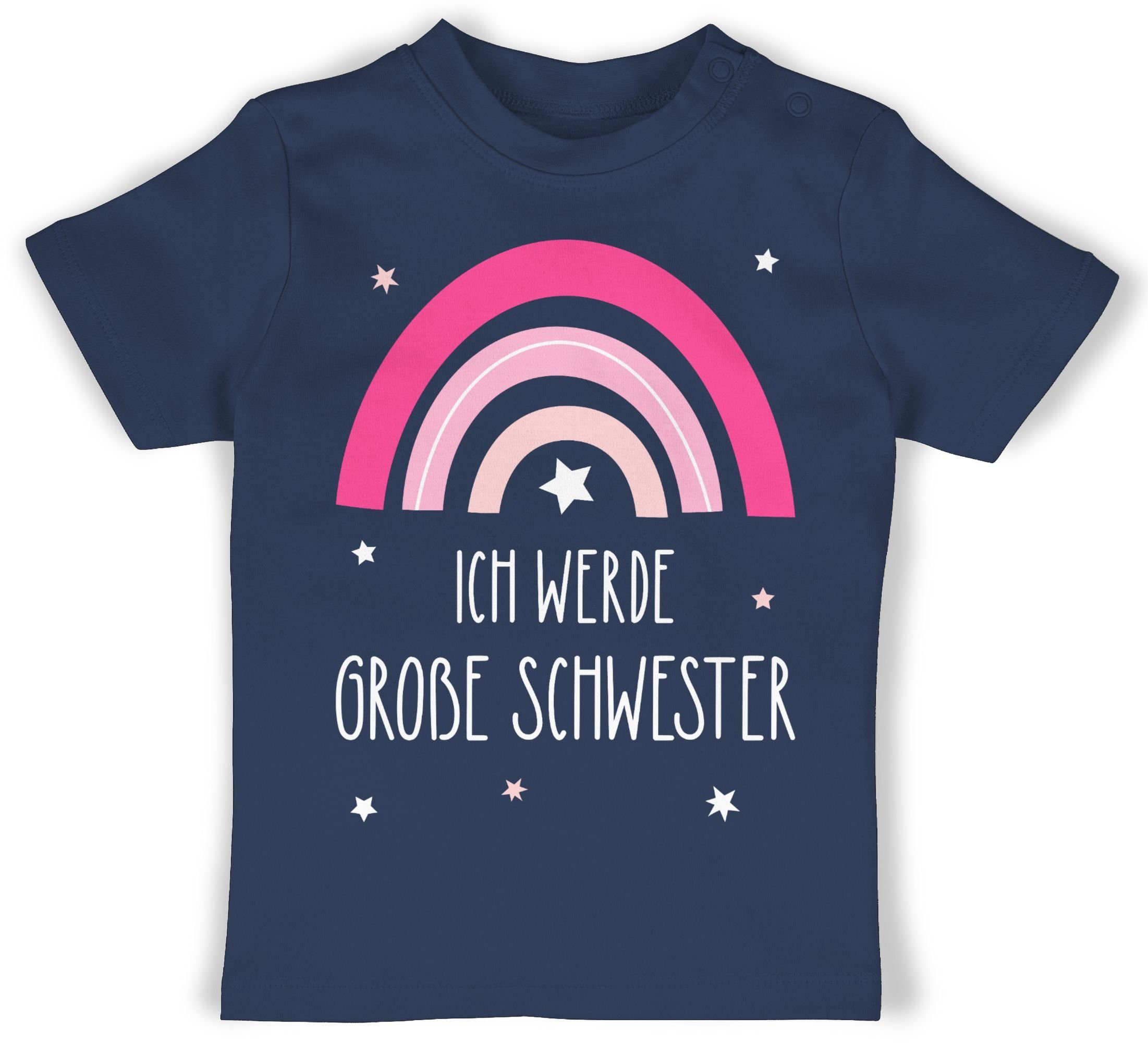 T-Shirt Ich werde große Schwester - Regenbogen - grosse Schwester