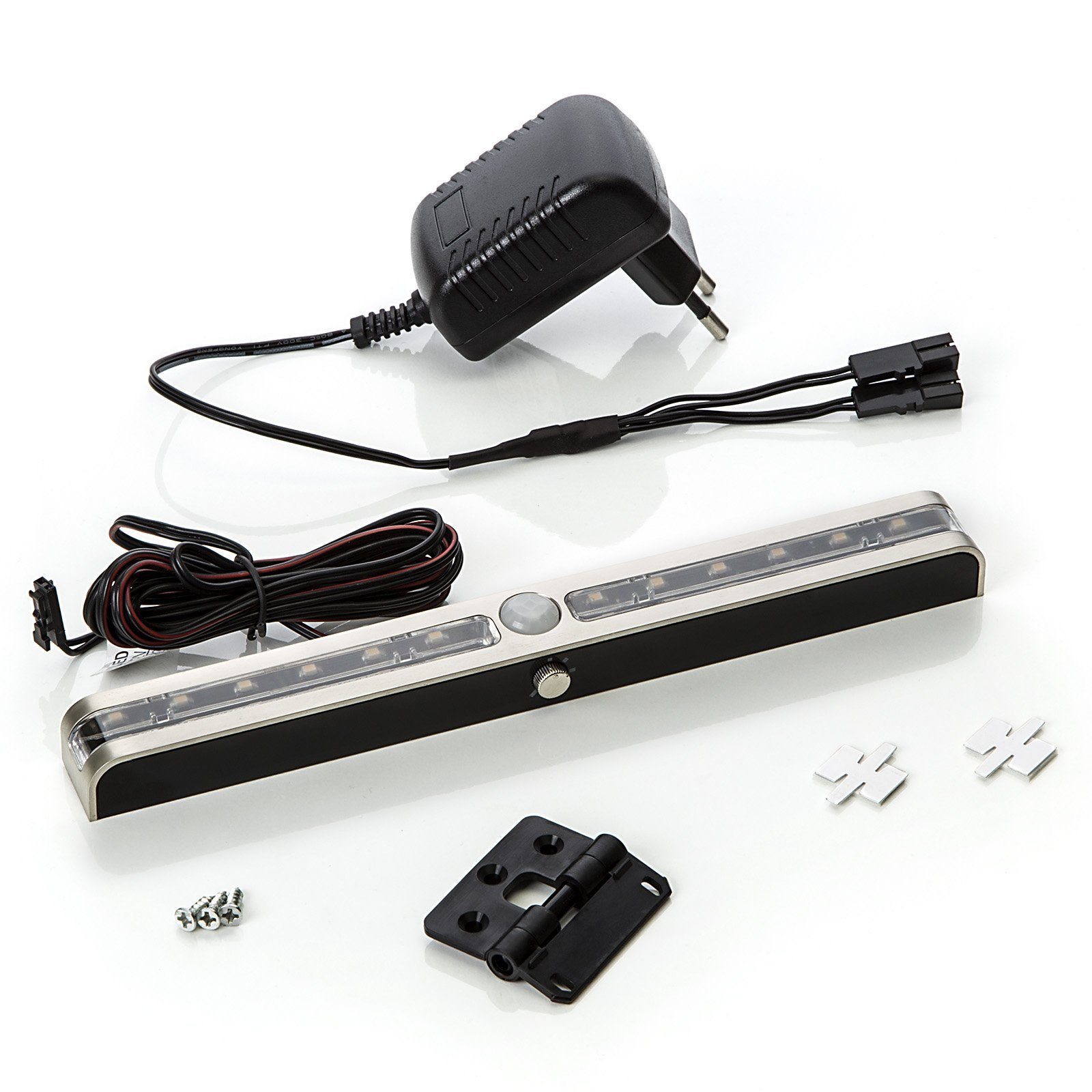 SO-TECH® LED Unterbauleuchte Orientierungsleuchte VIA warmweiß 12V / 0,9 W, mit Bewegungssensor, schwenkbar, 1er Set inkl. Netzteil