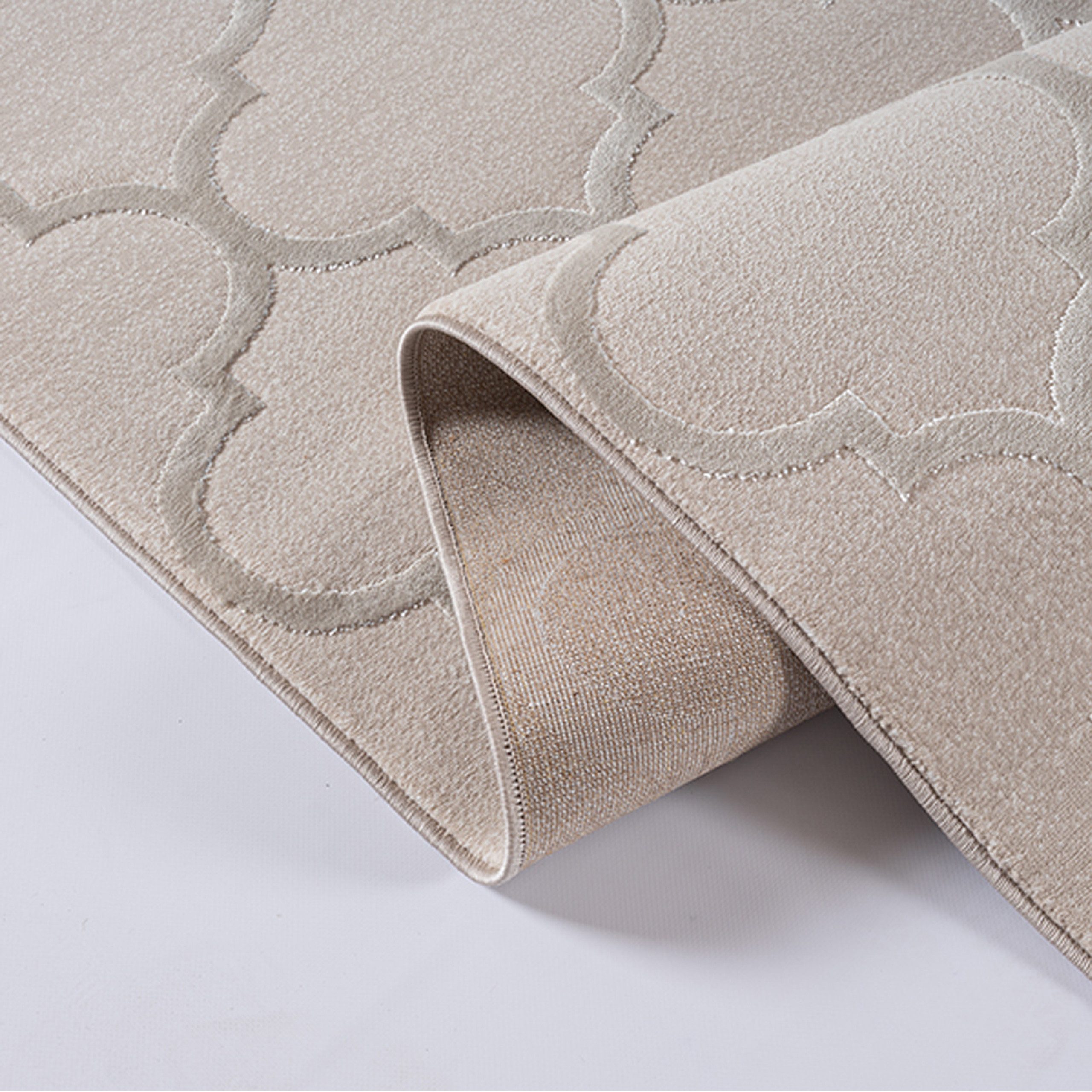 TeppichHome24 Teppich Wohnzimmerteppich Marokkanisches Muster in Beige, rechteckig – Bild 3 von 4