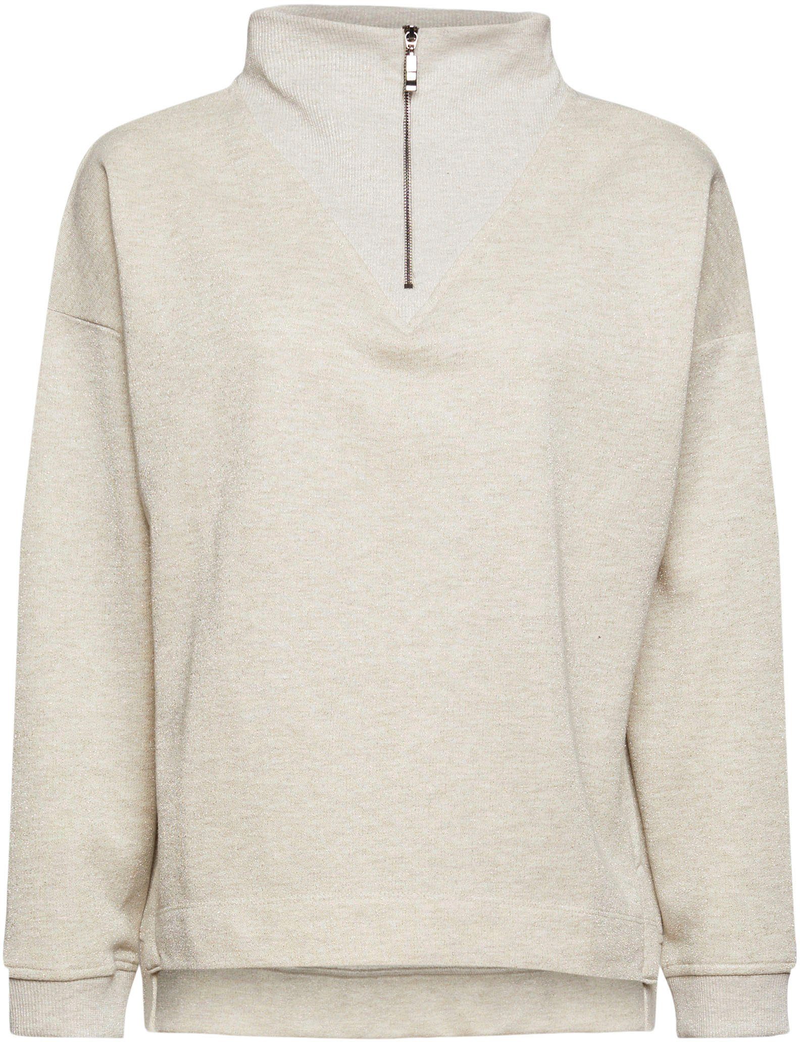 Damen Pullover Esprit Collection Sweatshirt mit Reißverschluss am Kragen