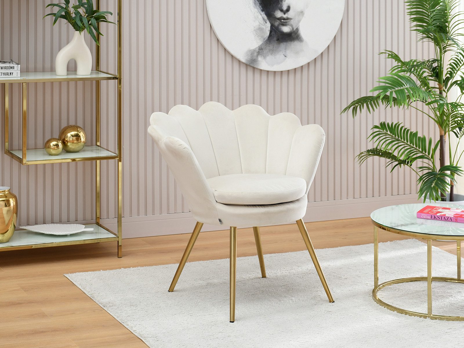 Compleo Loungesessel Muschelsessel CREME LAZU Sessel günstig online kaufen