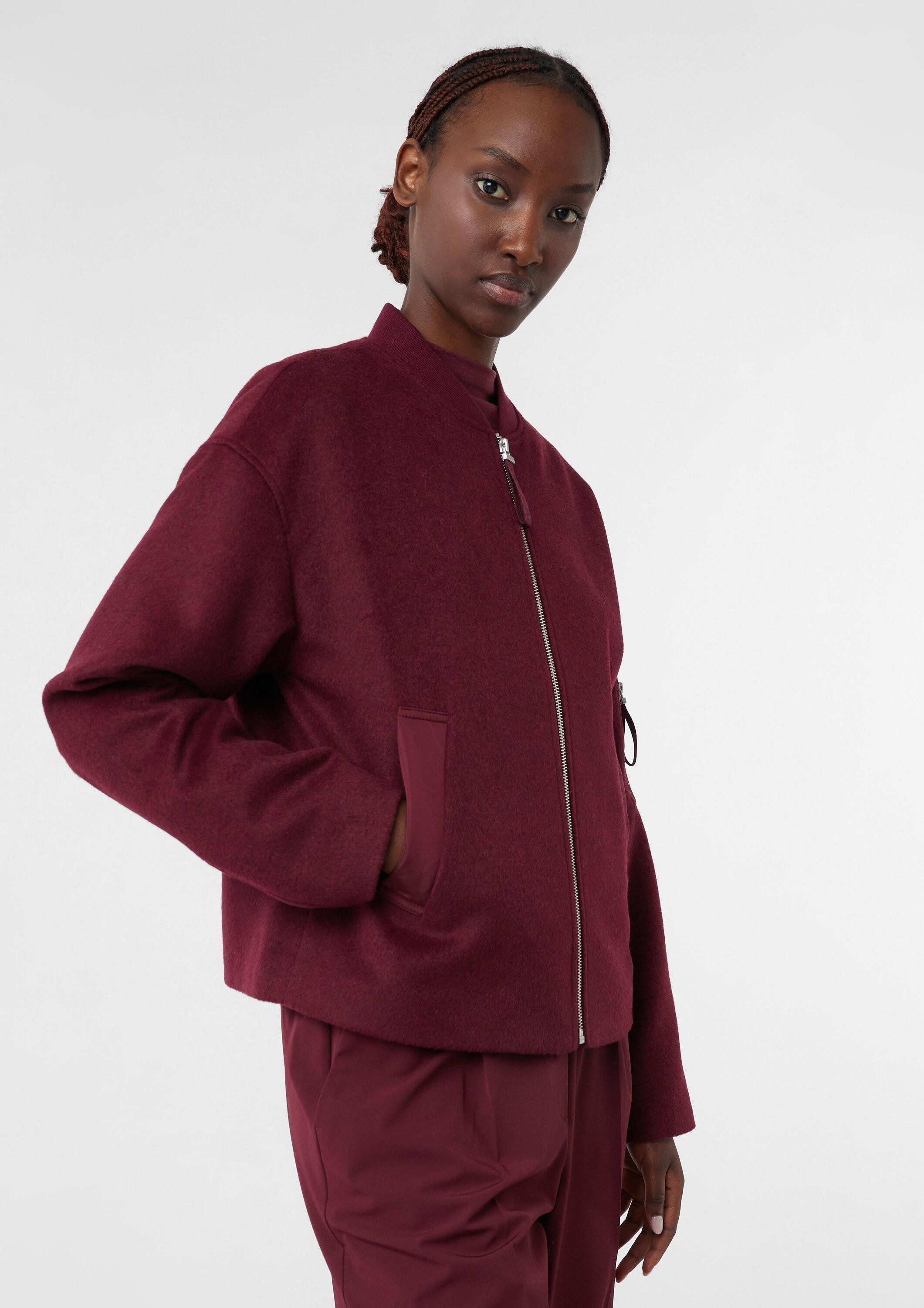 comma Funktionsjacke Outdoor-Jacke Blouson aus Wollmix