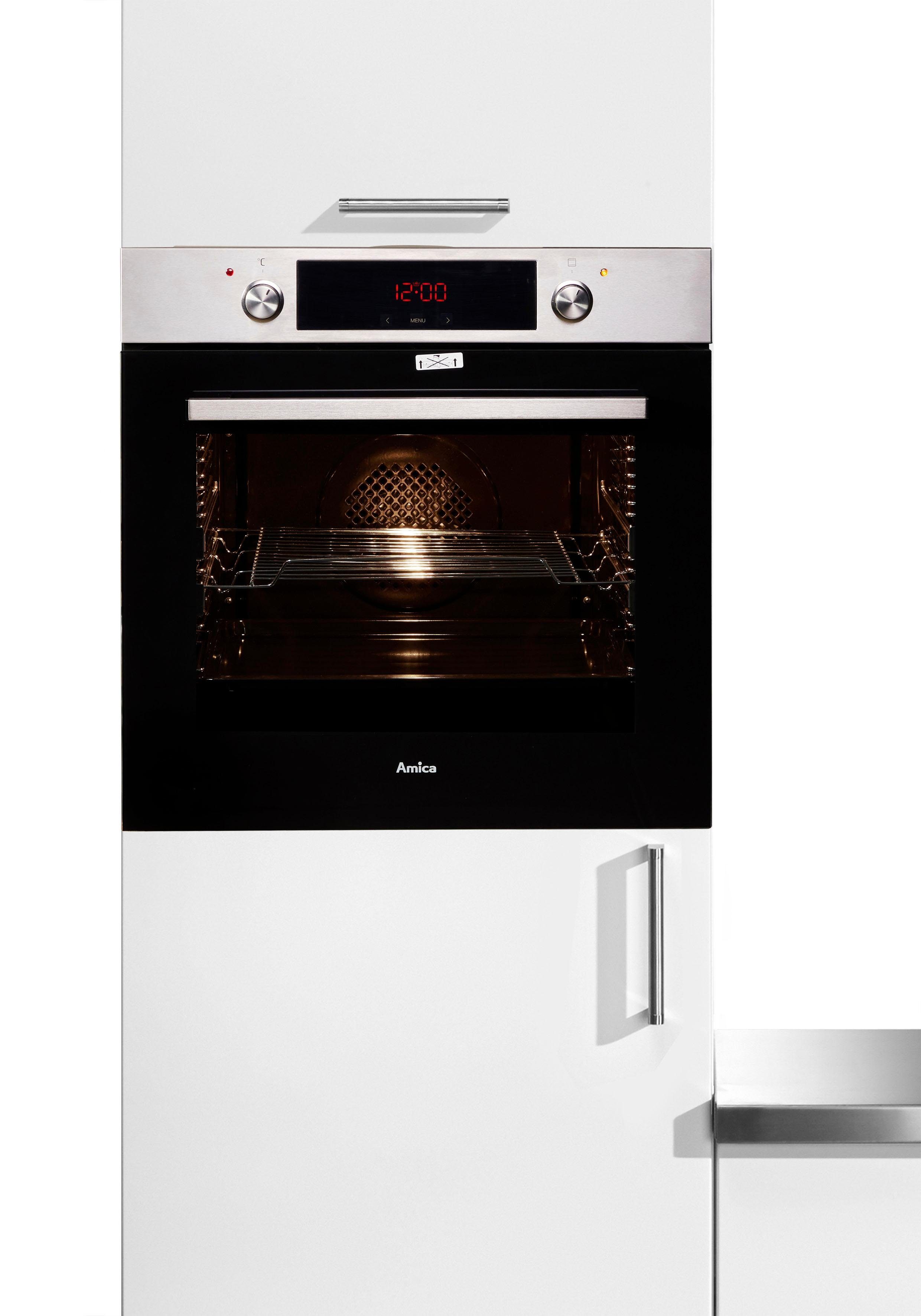 Amica Einbaubackofen EBX 944 620 E, mit 2-fach-Teleskopauszug, Simple Steam, Viel Platz, hoher Komfort und einfache Reinigung beim Backen