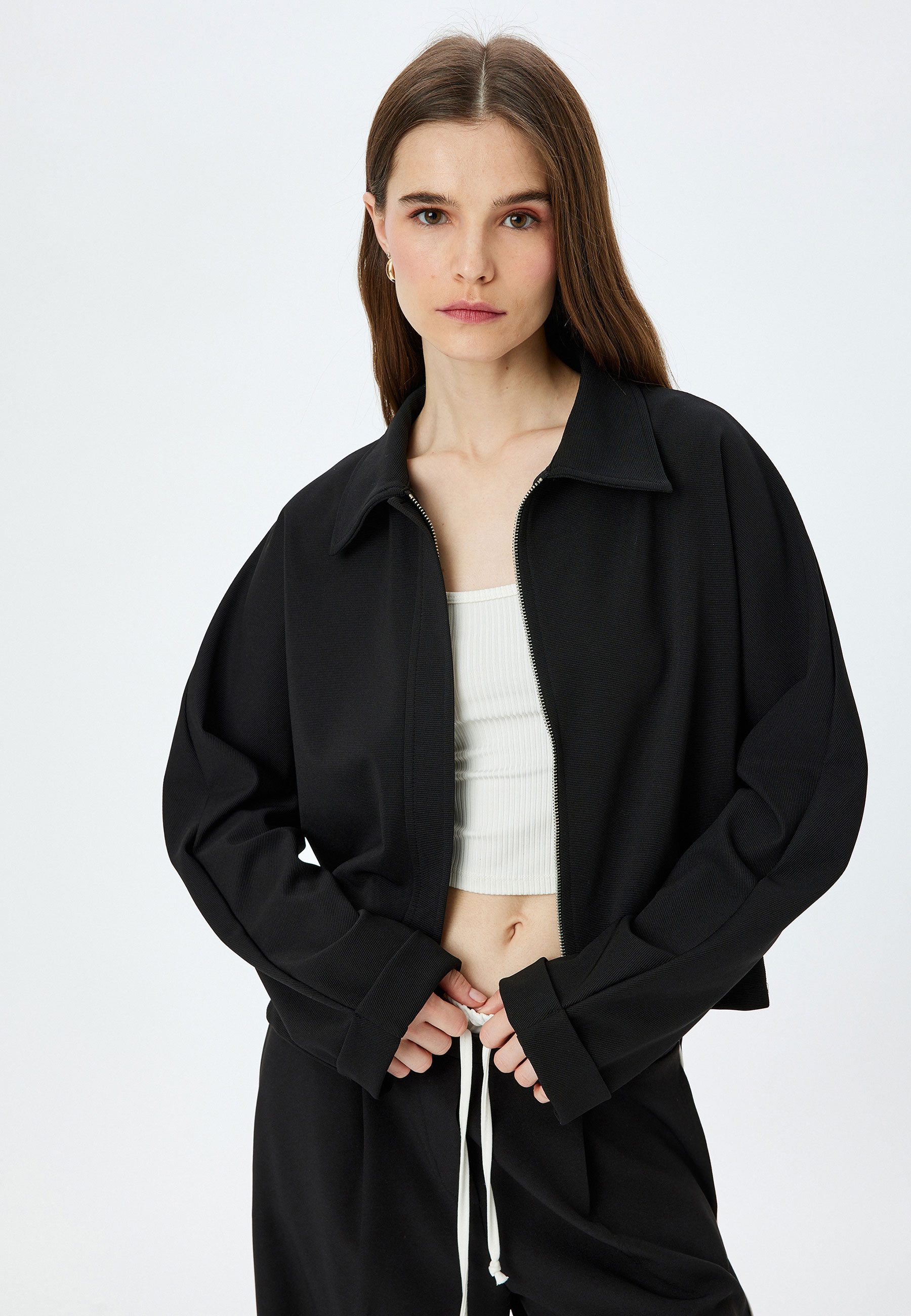 Koton Jerseyblazer Relax Mit Reißverschlussdetail Jerseyblazer günstig online kaufen