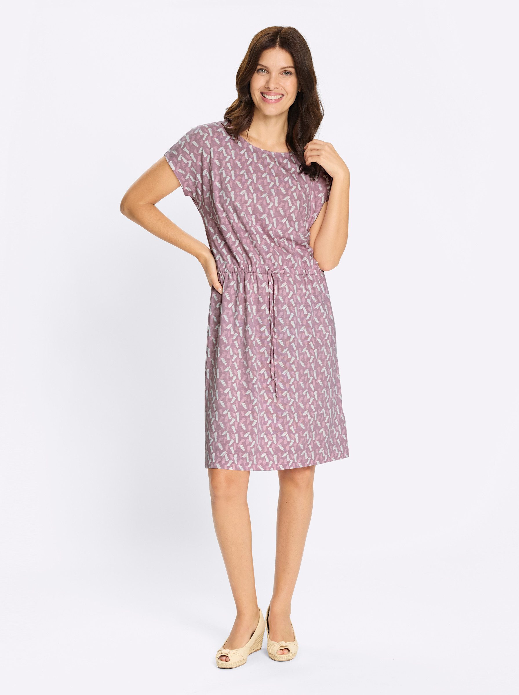 Jerseykleid Jersey-Kleid Kurzarm