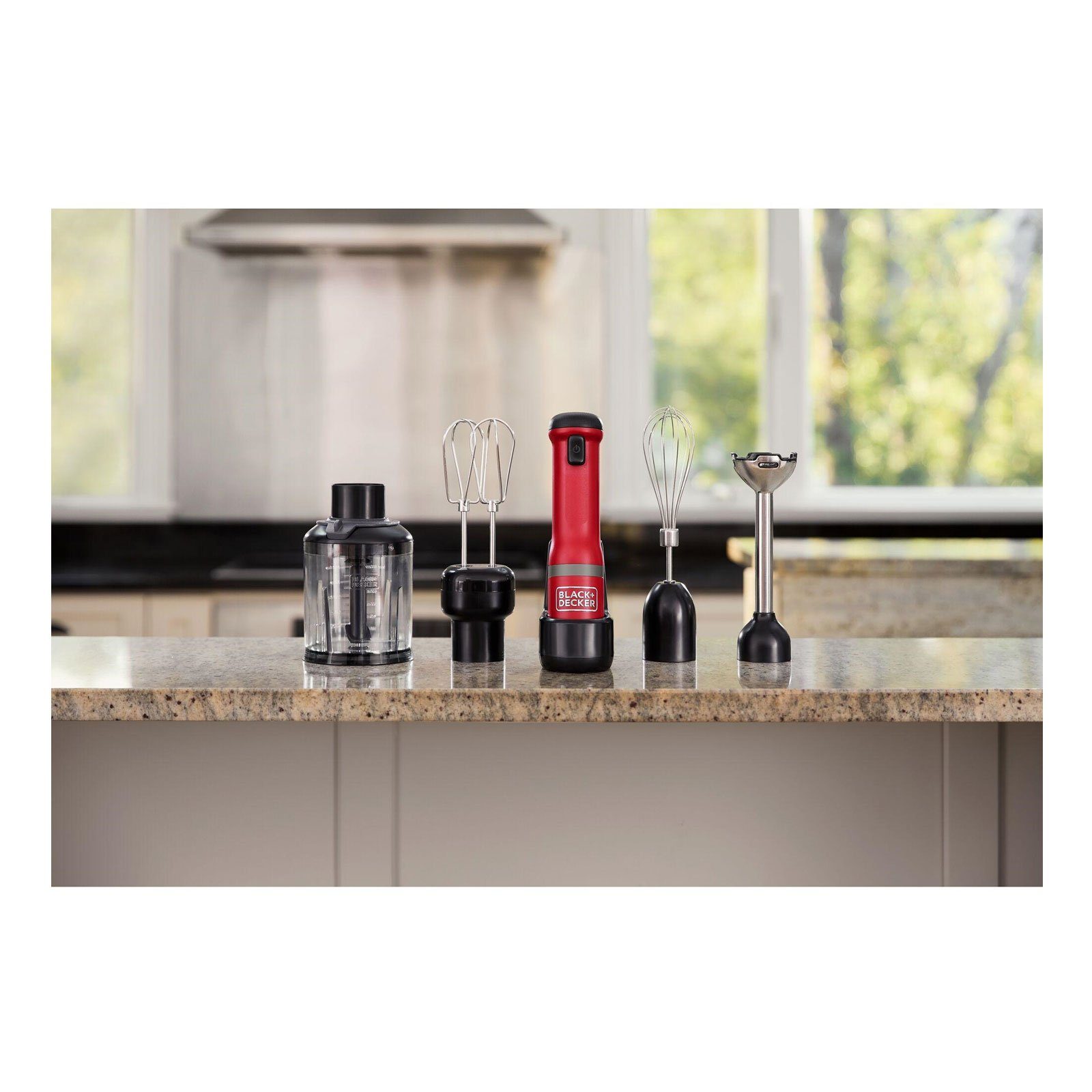 Black + Decker Handmixer Stabmixer-Set BCKM1014KR-QW 4er-Set Kitchen Wand™