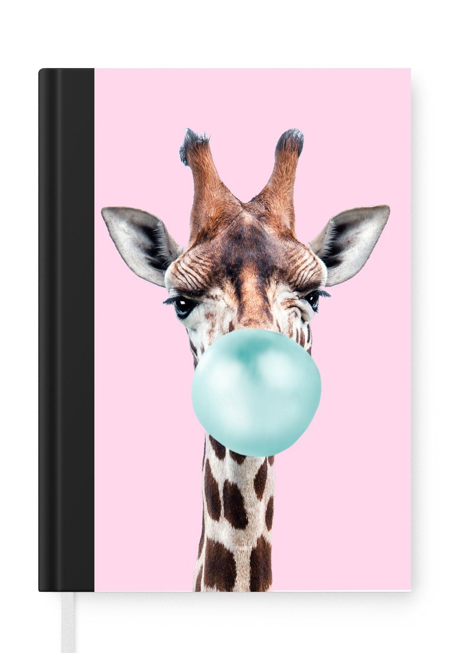 MuchoWow Seiten, - A5, 98 Haushaltsbuch Giraffe Kaugummi - Mädchen, - - Mädchen Notizbuch Journal, - Merkzettel, Rosa Tagebuch, Blau Notizheft, - Kinder