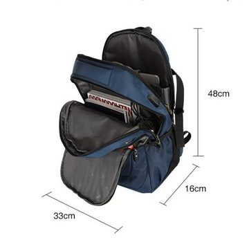 Aoking Laptoprucksack Rucksack Schulrucksack Sportrucksack Notebookrucksack Ranzen (blau), Rucksack (Laptopfach) Freizeit Reise Sport Arbeit Schule Uni