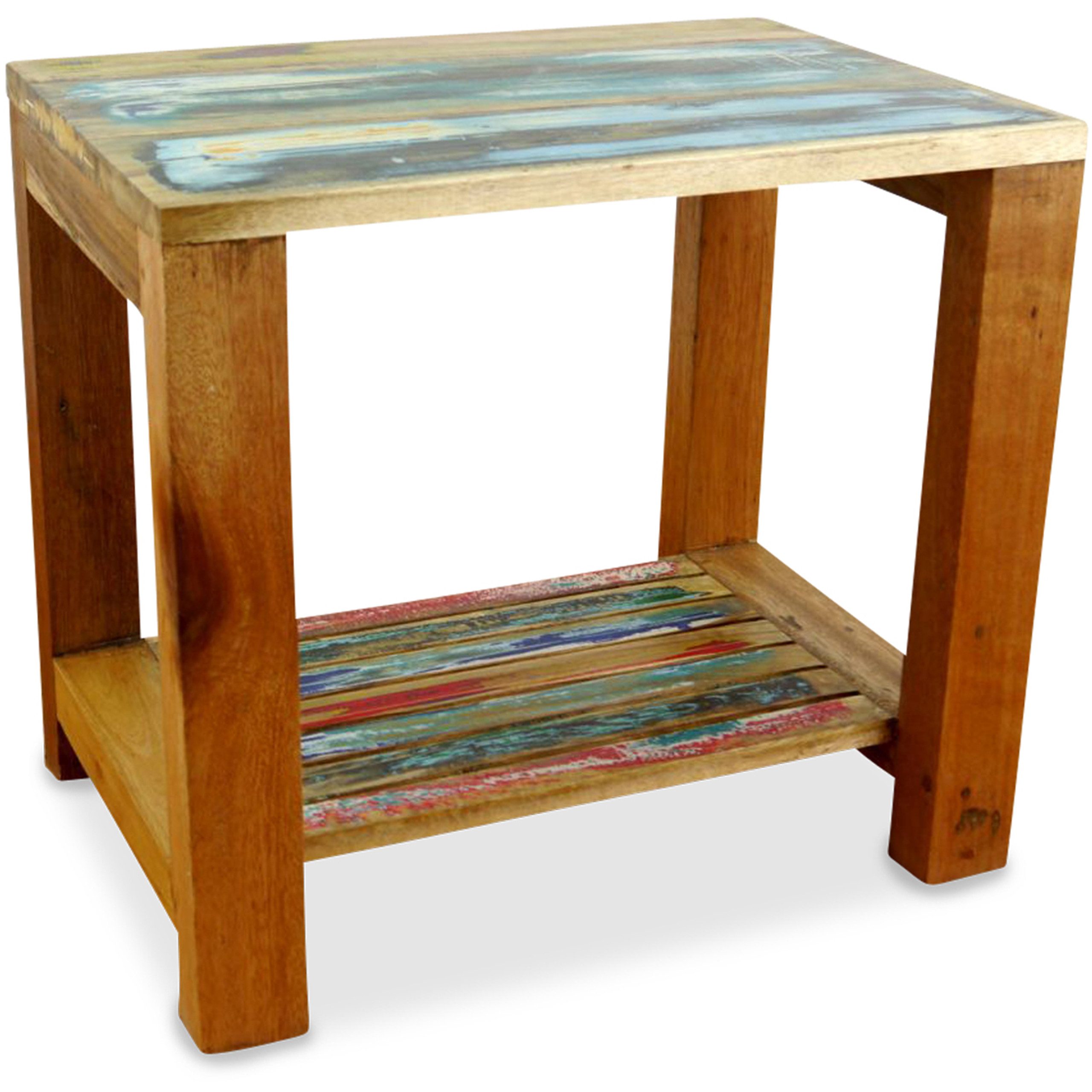 livasia Beistelltisch livasia Beistelltisch/Nachttisch Java, recyceltes Teakholz 30x50x47cm